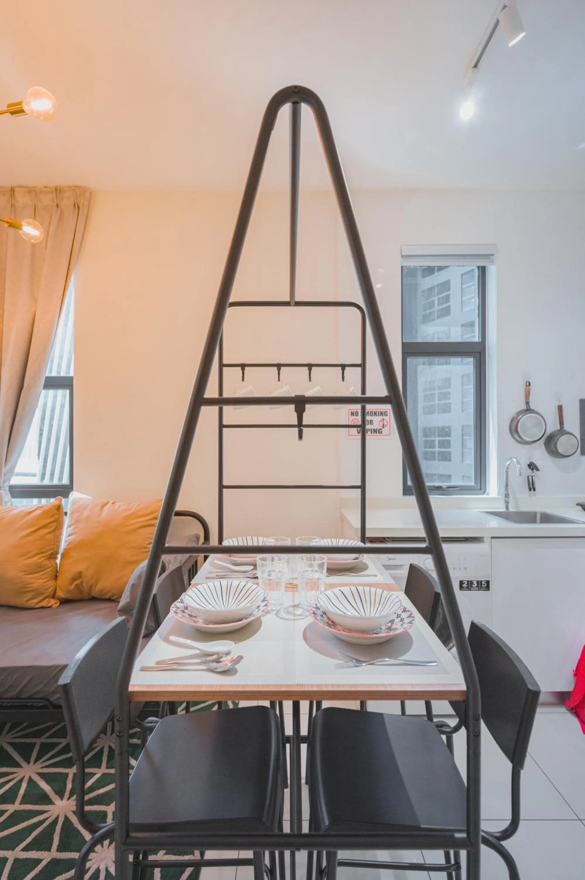 Dining area, Bed in Arte Mont Kiara by Airhost