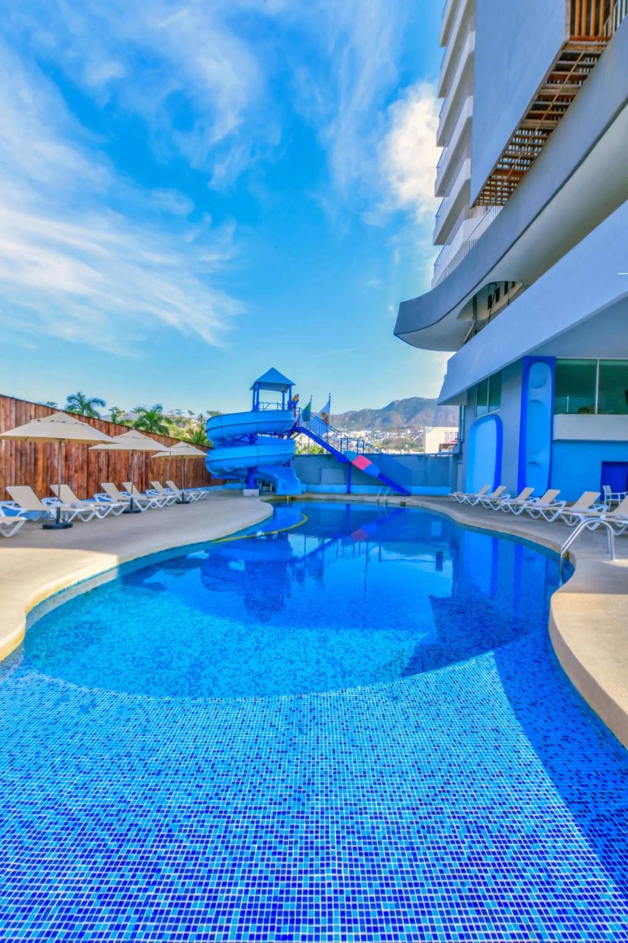 Pool view in Krystal Beach Acapulco