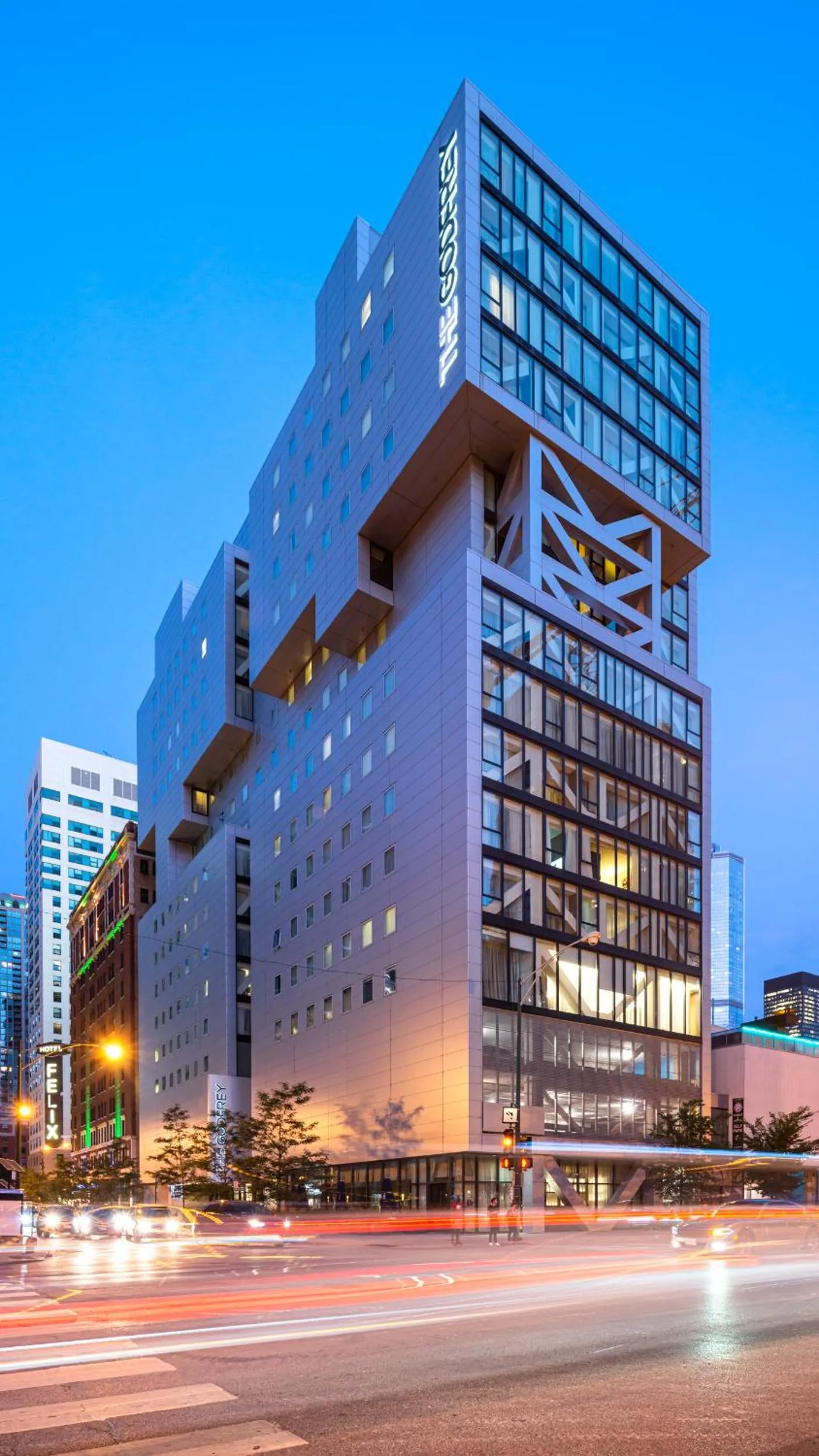 Property building in Godfrey Hotel Chicago