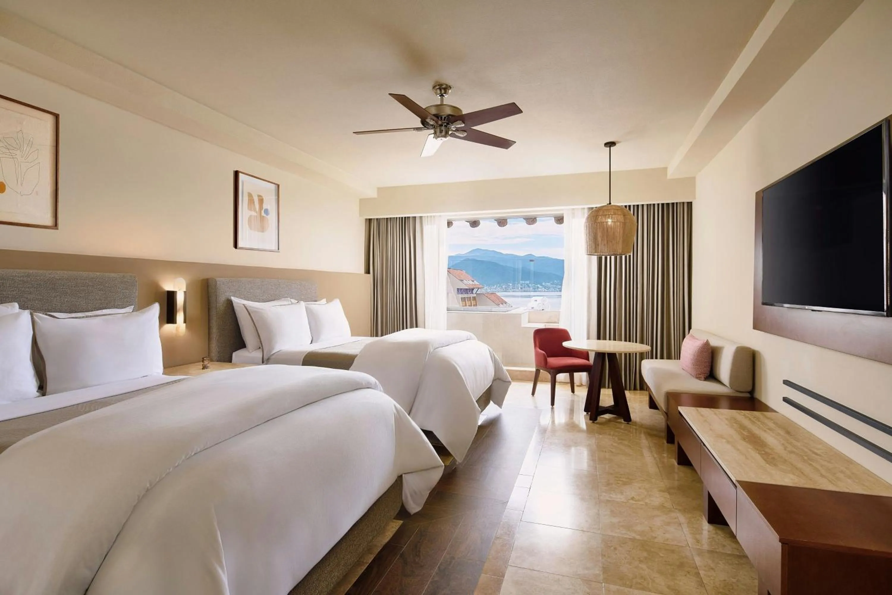 Swimming pool, Bed in The Westin Resort & Spa, Puerto Vallarta