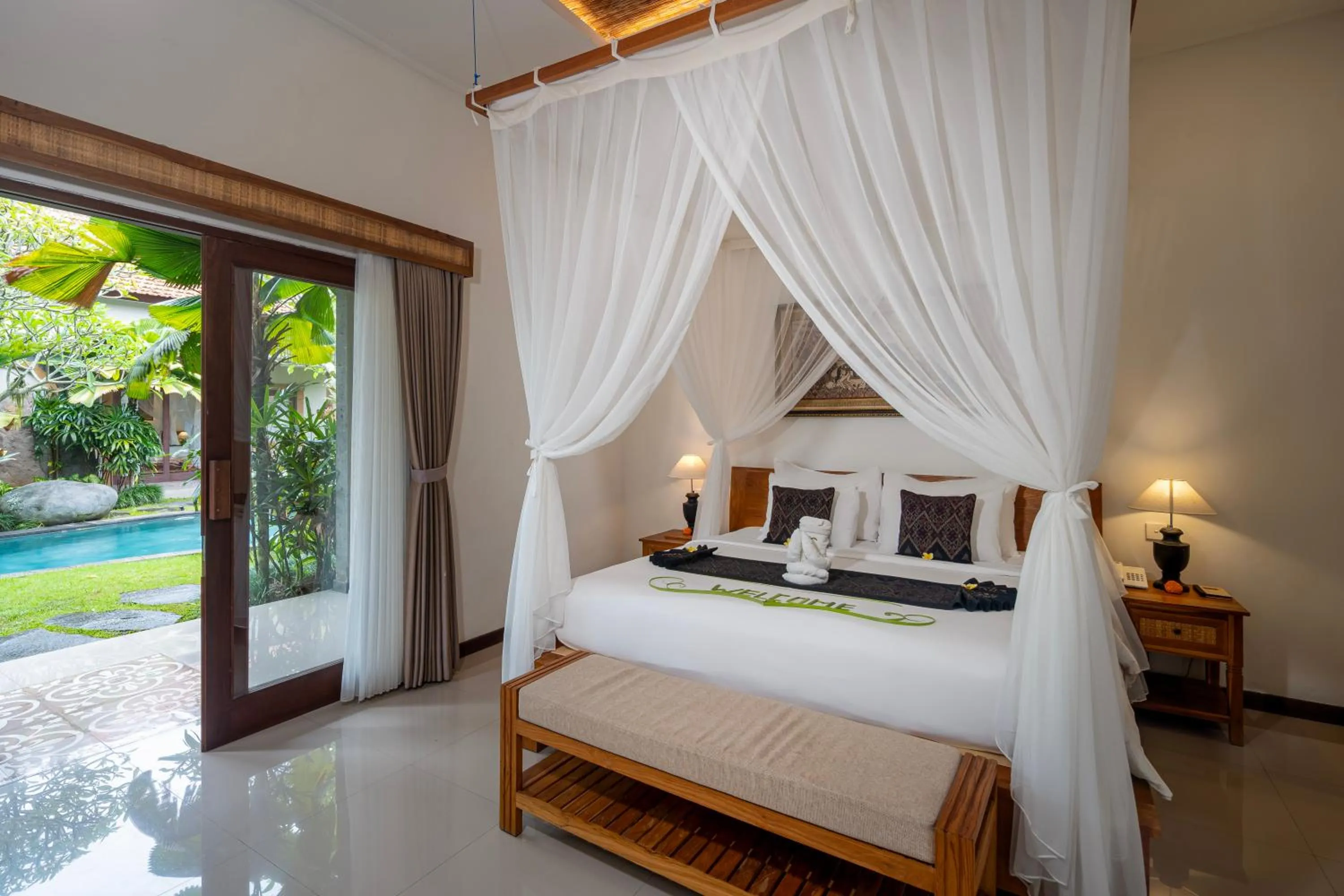 Bed in Govala Ubud Villas & SPA