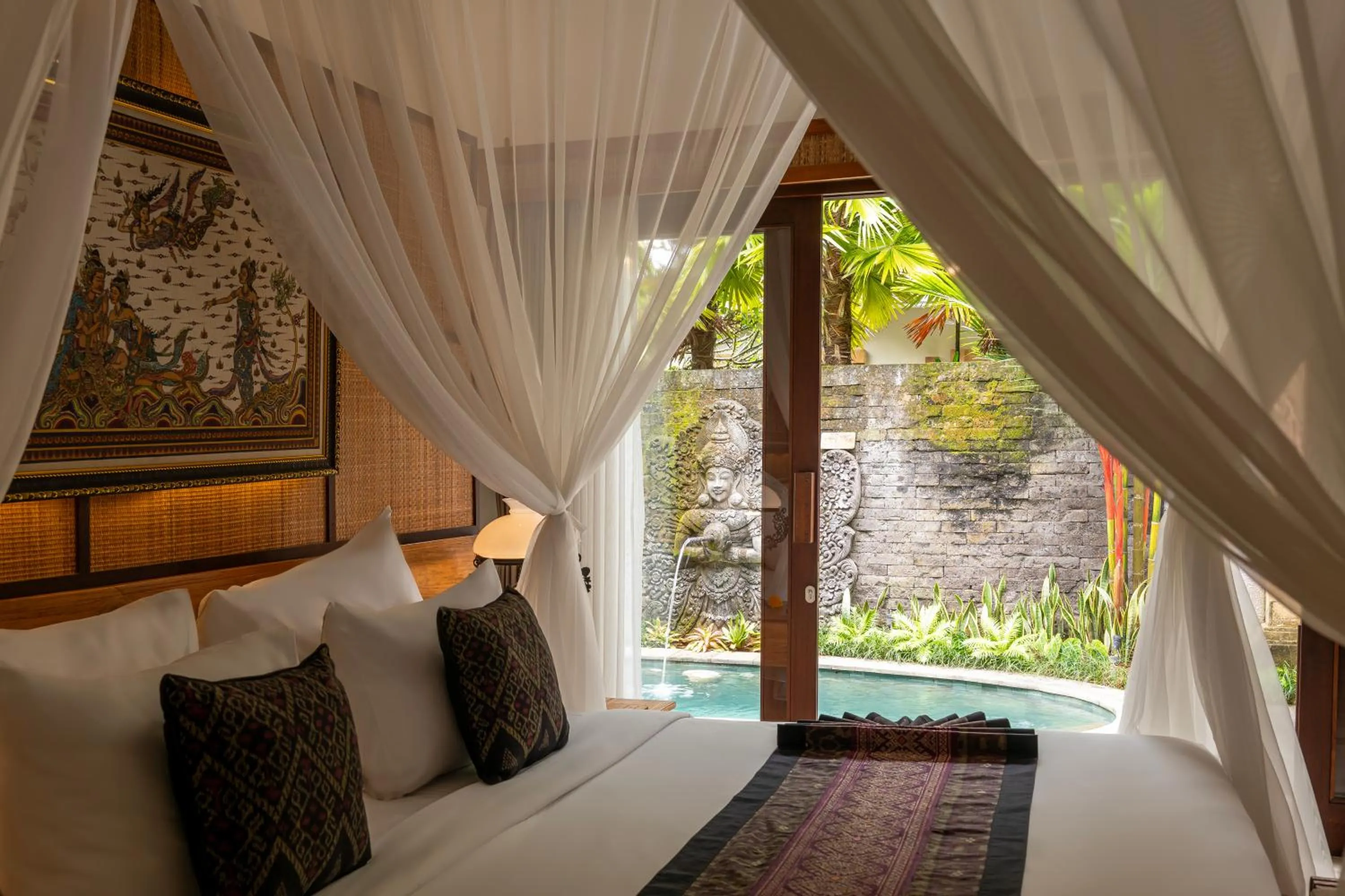 Bed in Govala Ubud Villas & SPA