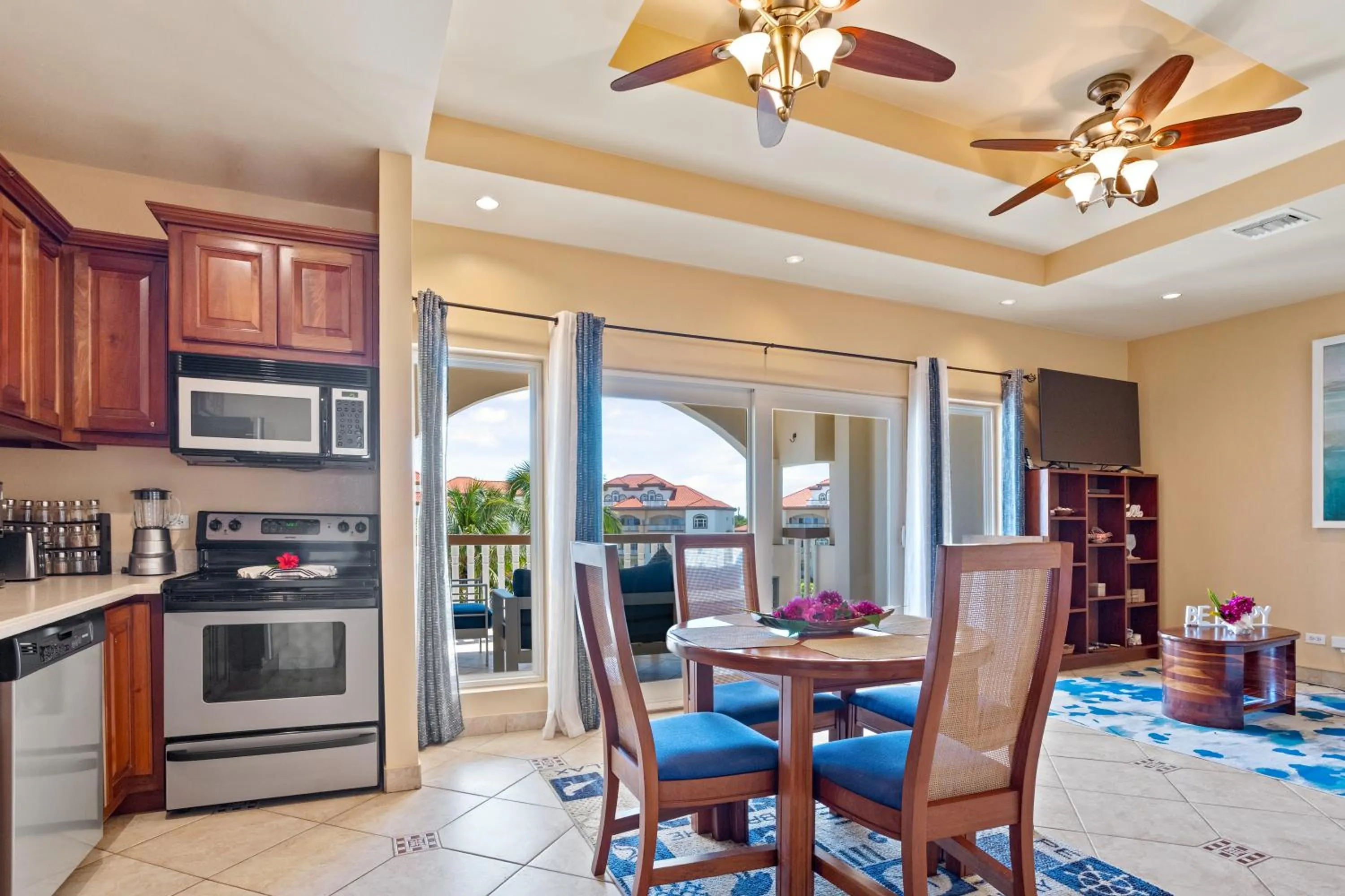 Living room in Grand Caribe Belize