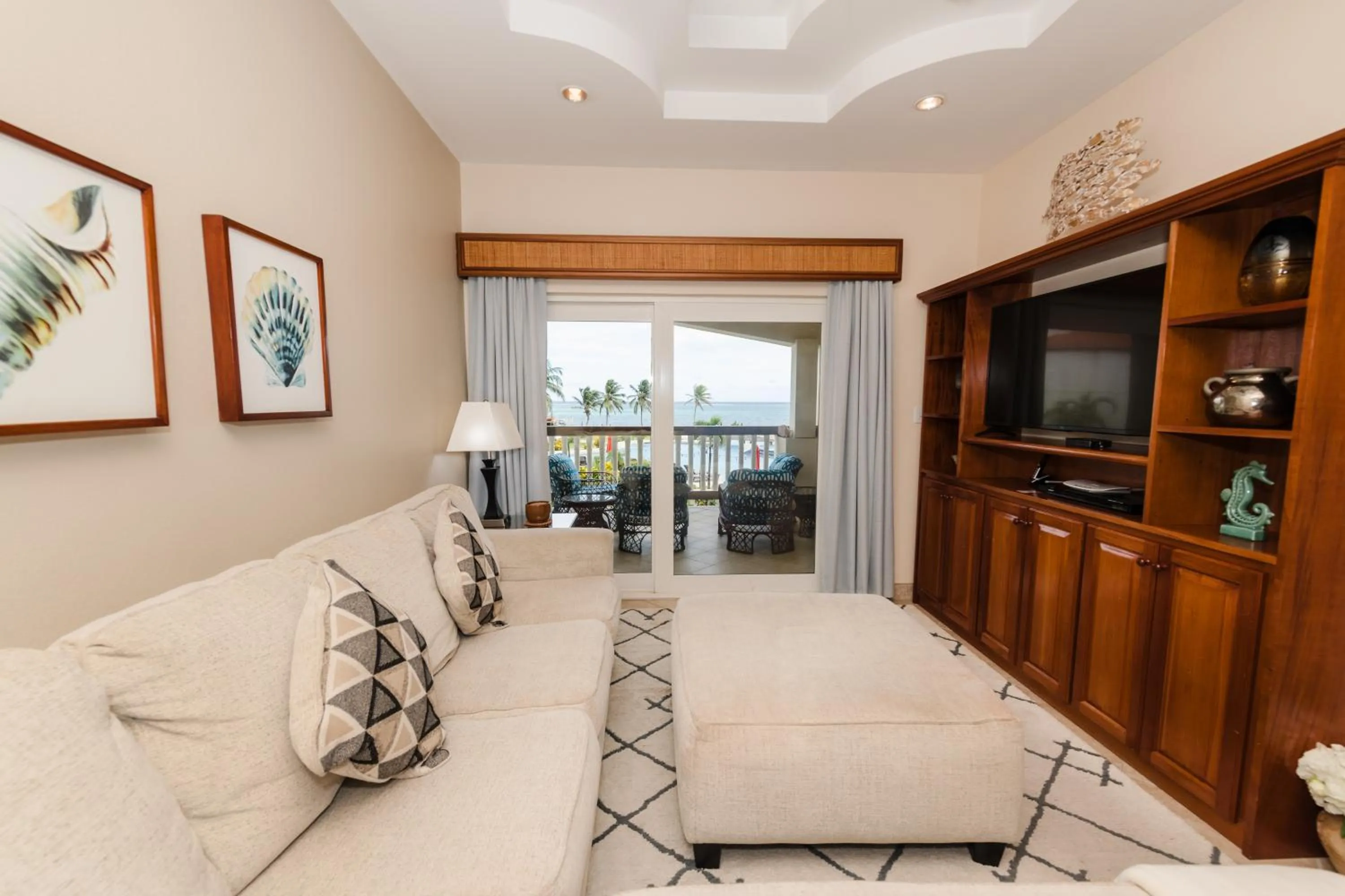 Living room in Grand Caribe Belize