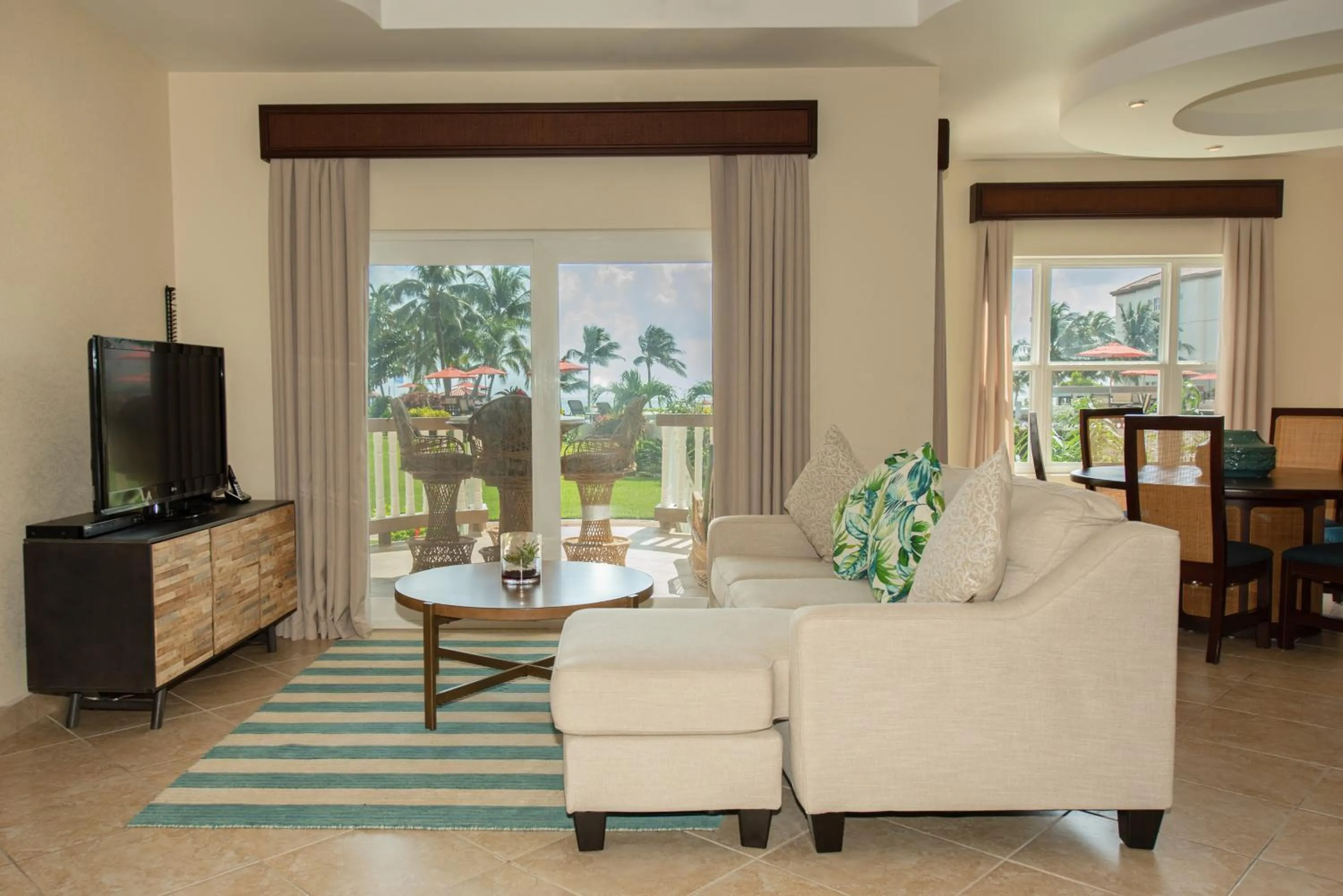 Living room in Grand Caribe Belize