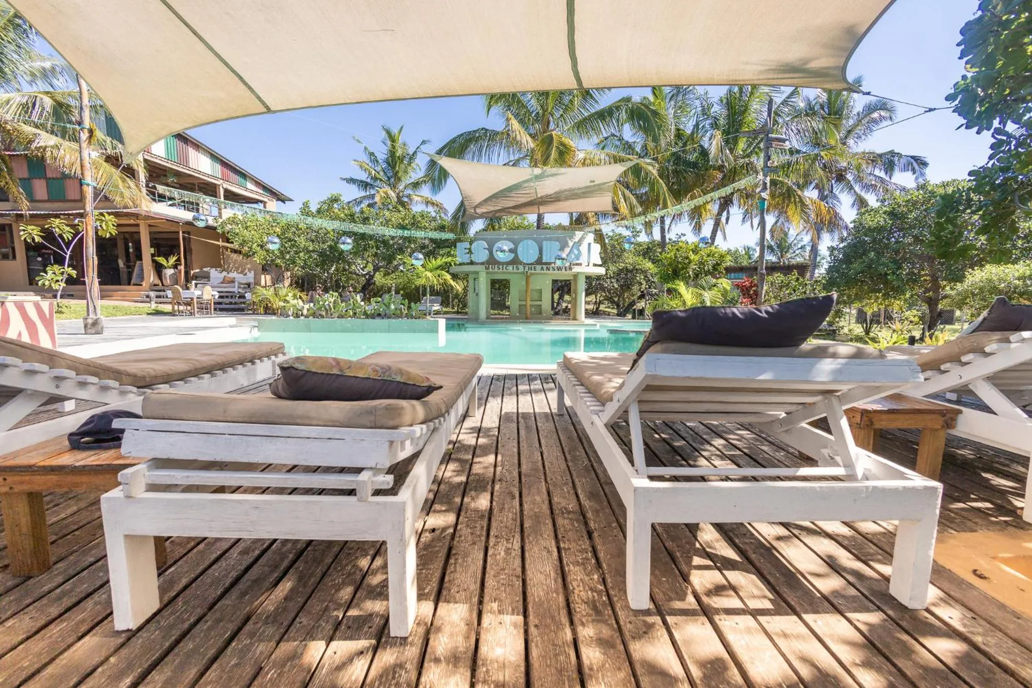 Pool view in Mozambeat Motel