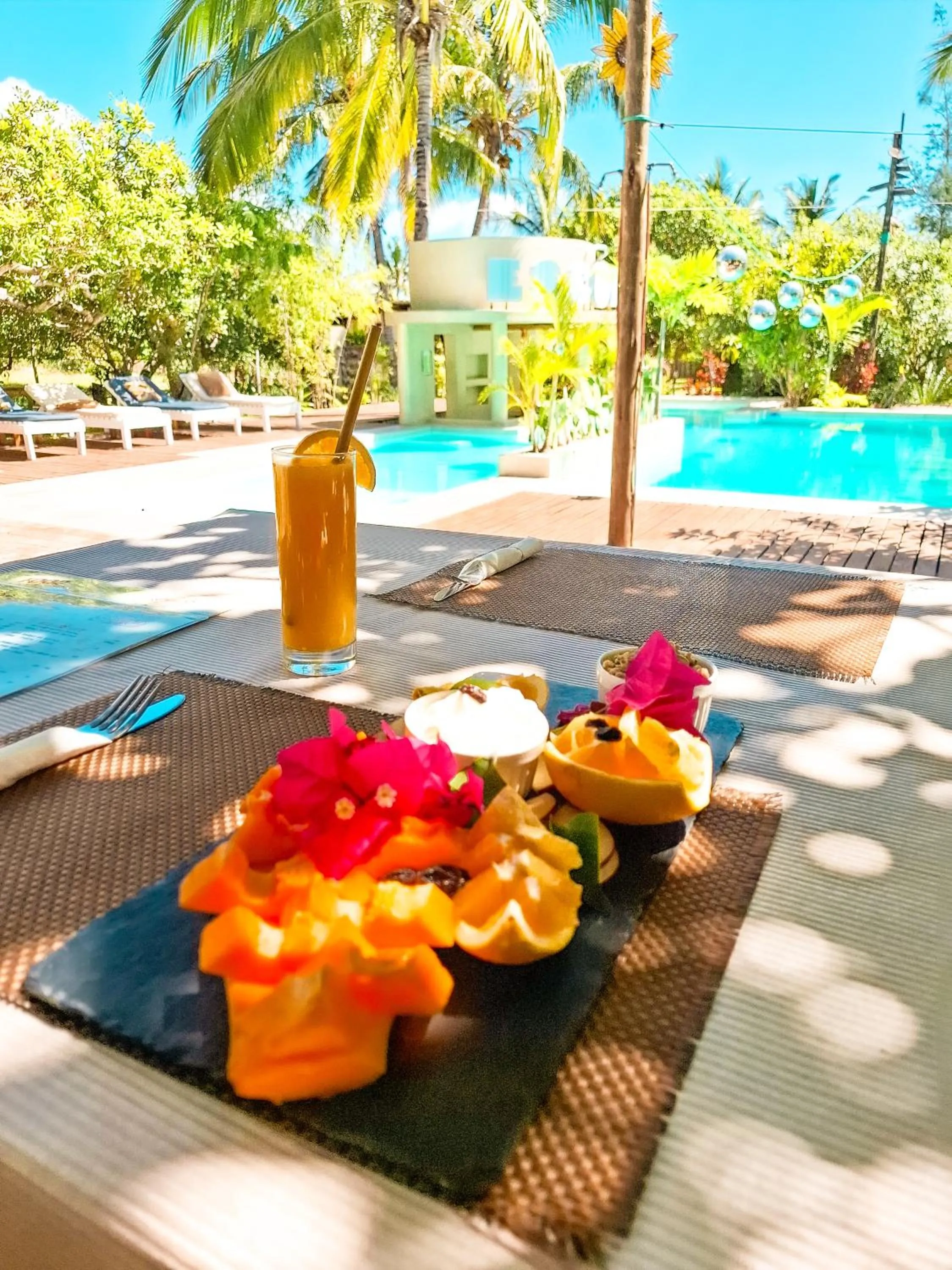 Pool view in Mozambeat Motel