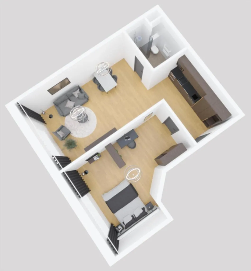 Floor plan in MOOI Apartments Schlieren