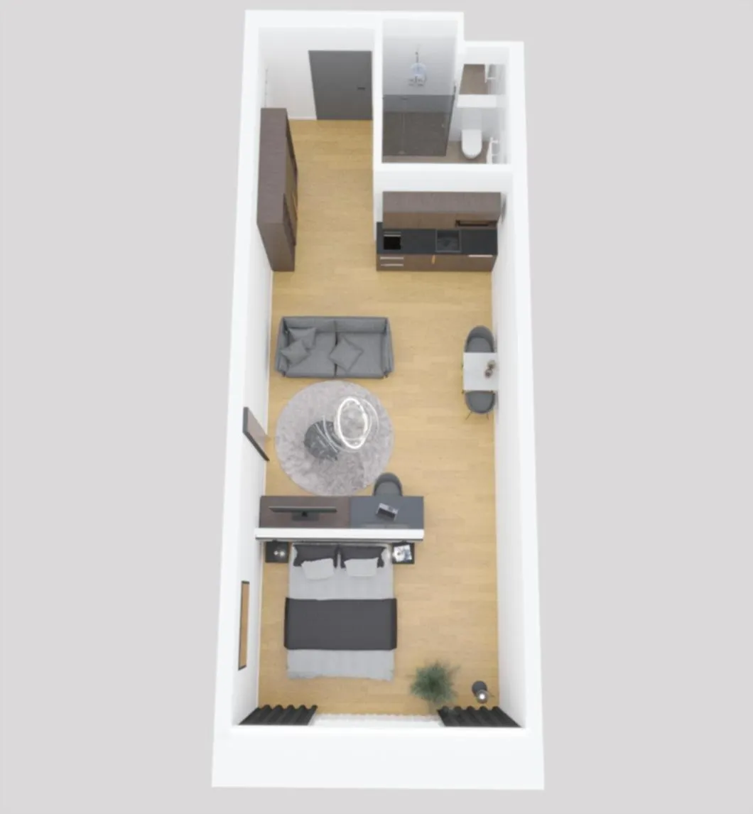 Floor plan in MOOI Apartments Schlieren