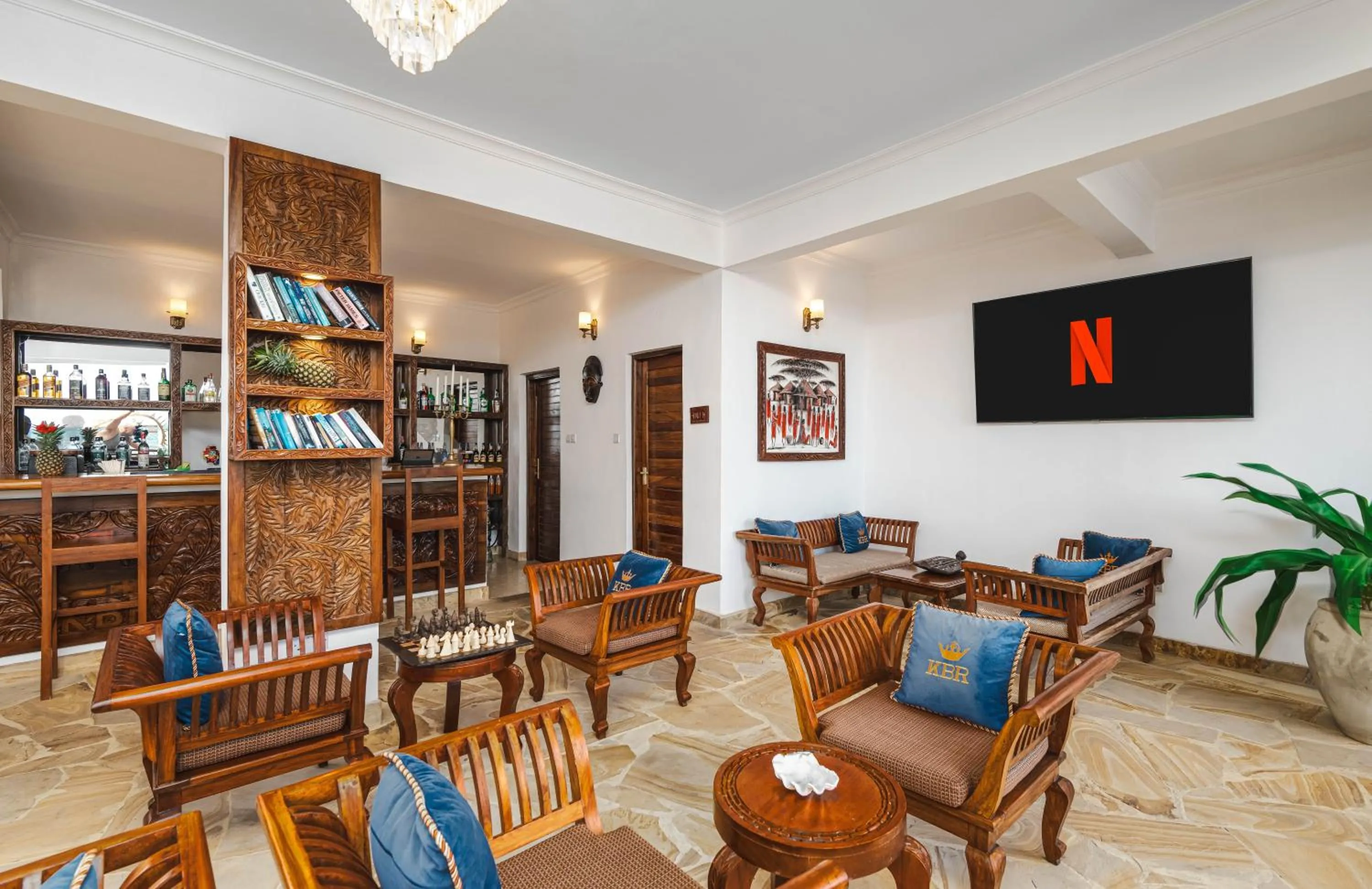 Library in Karibu Beach Resort