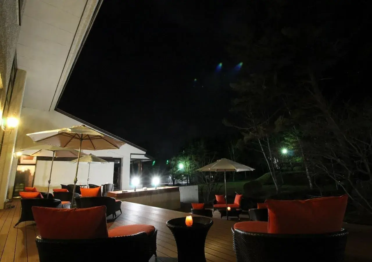 Balcony/Terrace in Yatsugatake Hotel Fuuka Balcony/Terrace in Yatsugatake Hotel Fuuka