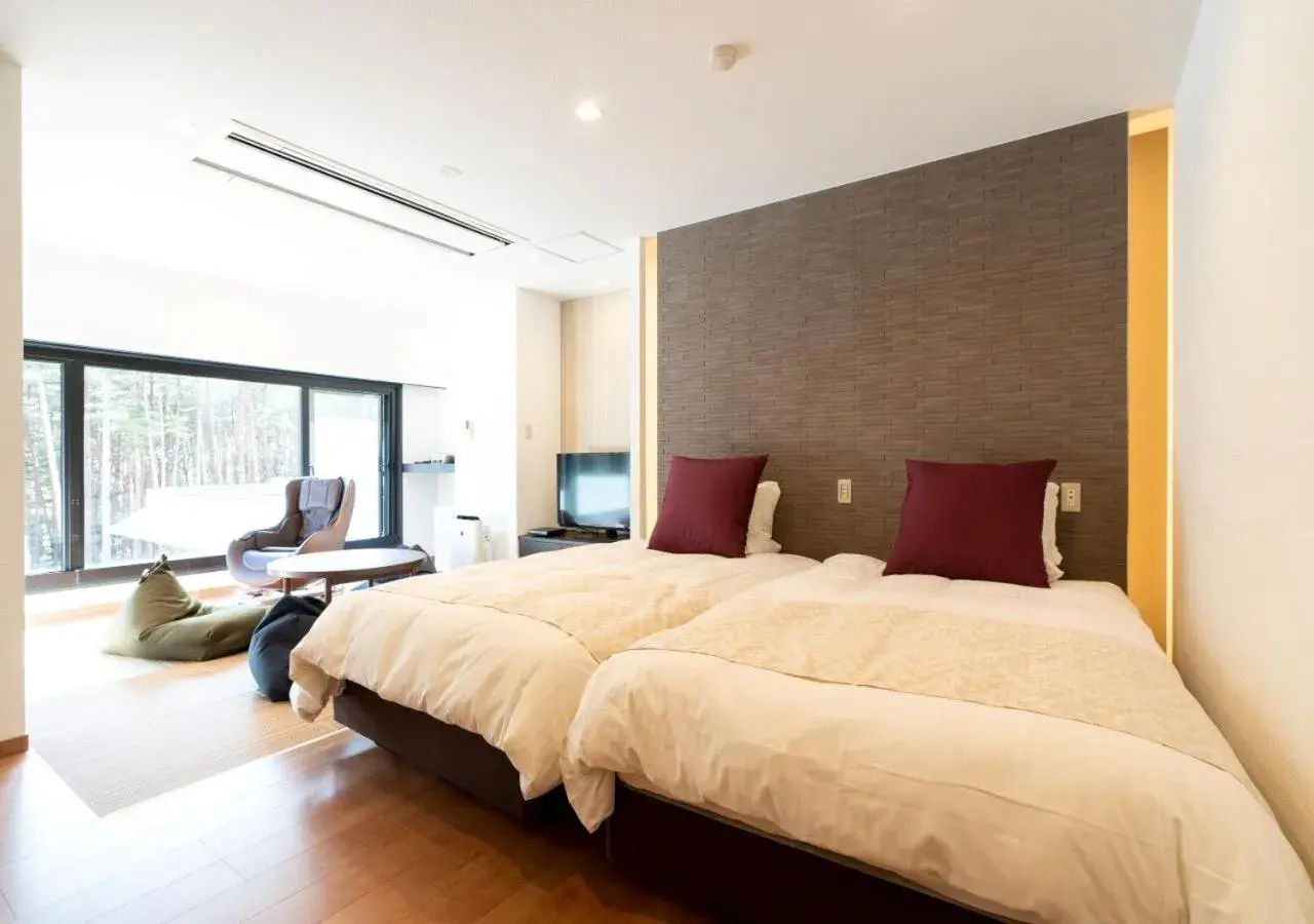 Bedroom, Bed in Yatsugatake Hotel Fuuka Bedroom, Bed in Yatsugatake Hotel Fuuka