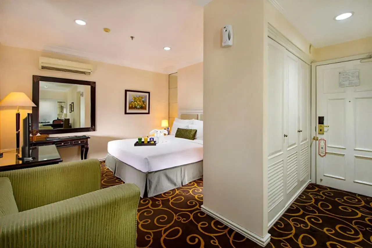 Bed in Blue Sky Pandurata Hotel Cikini Bed in Blue Sky Pandurata Hotel Cikini