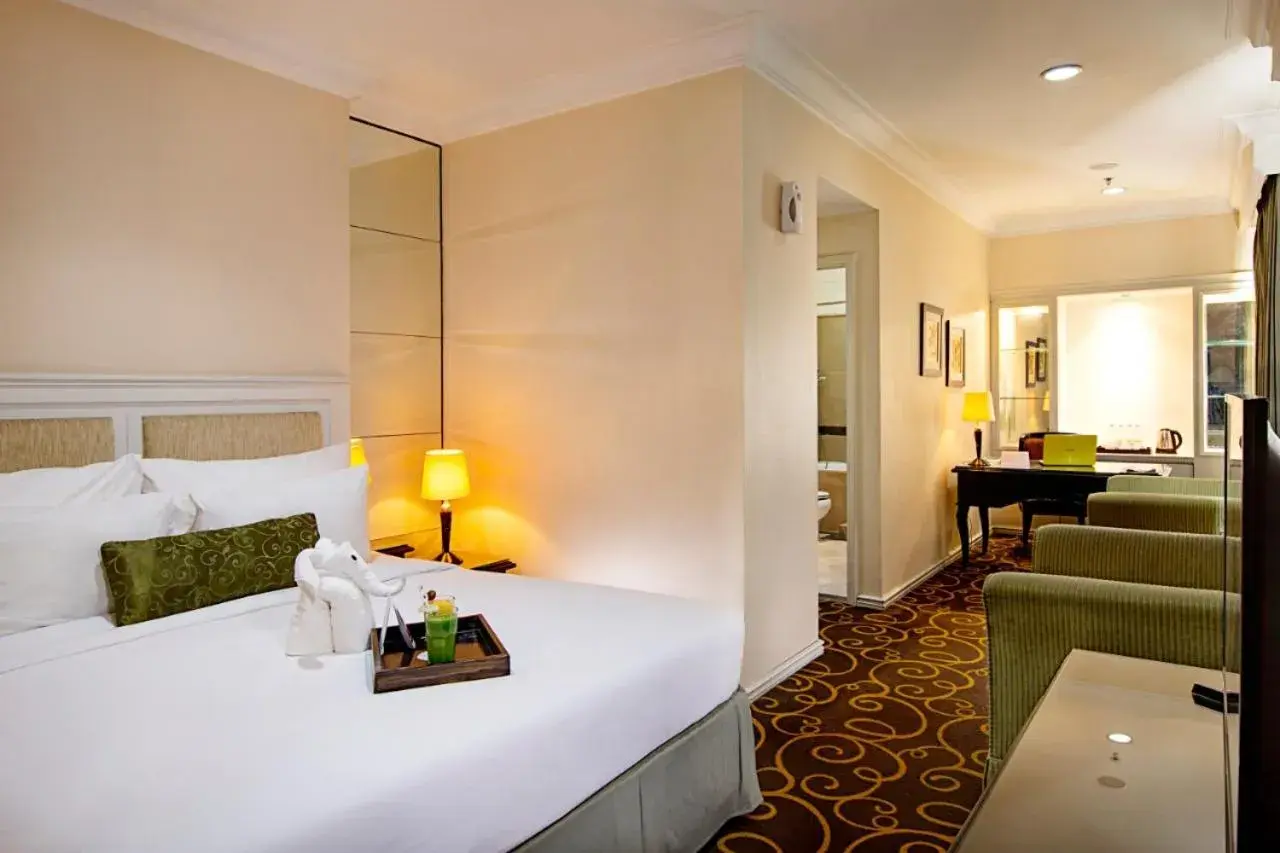 Bed in Blue Sky Pandurata Hotel Cikini Bed in Blue Sky Pandurata Hotel Cikini