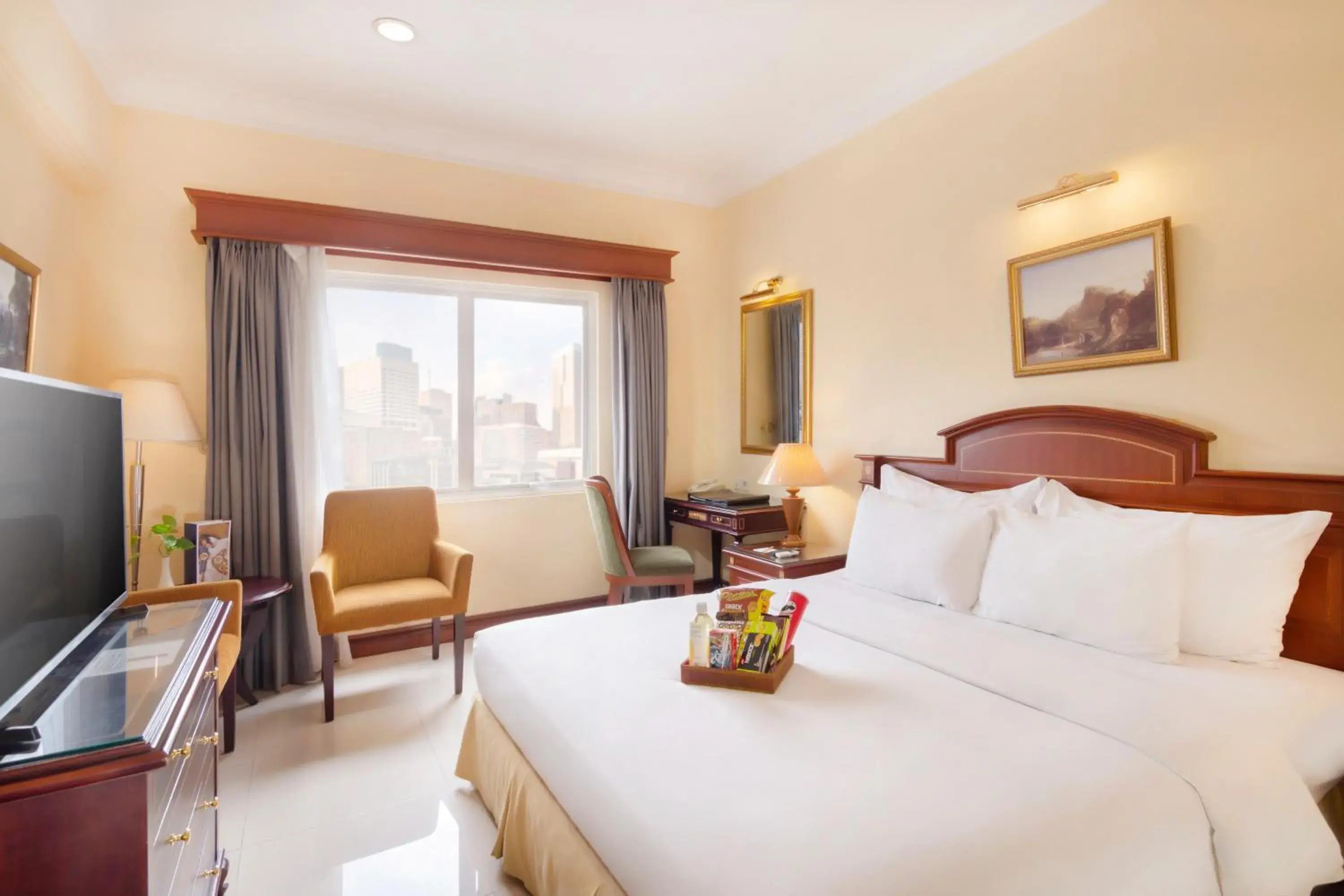 Bed in Blue Sky Pandurata Hotel Cikini Bed in Blue Sky Pandurata Hotel Cikini