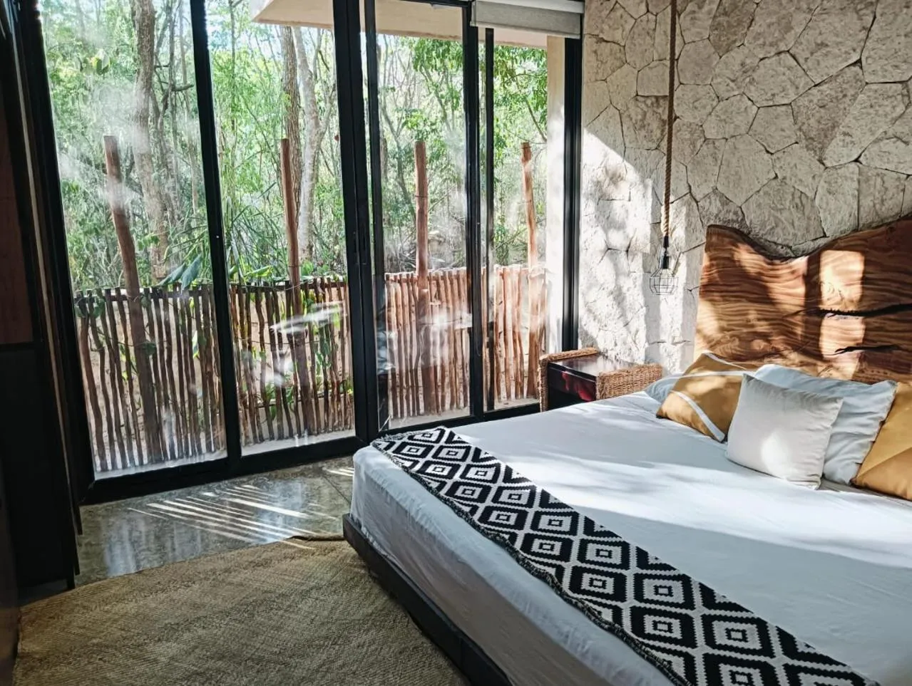 Bed in Agua & Selva luxury Jungle loft