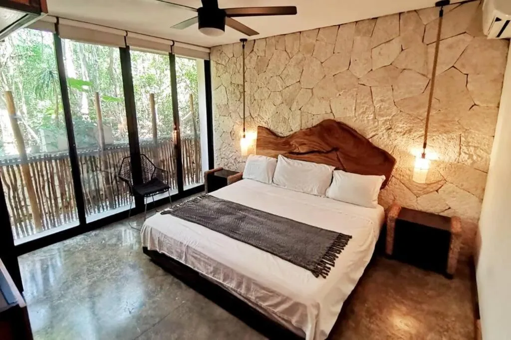 Bed in Agua & Selva luxury Jungle loft