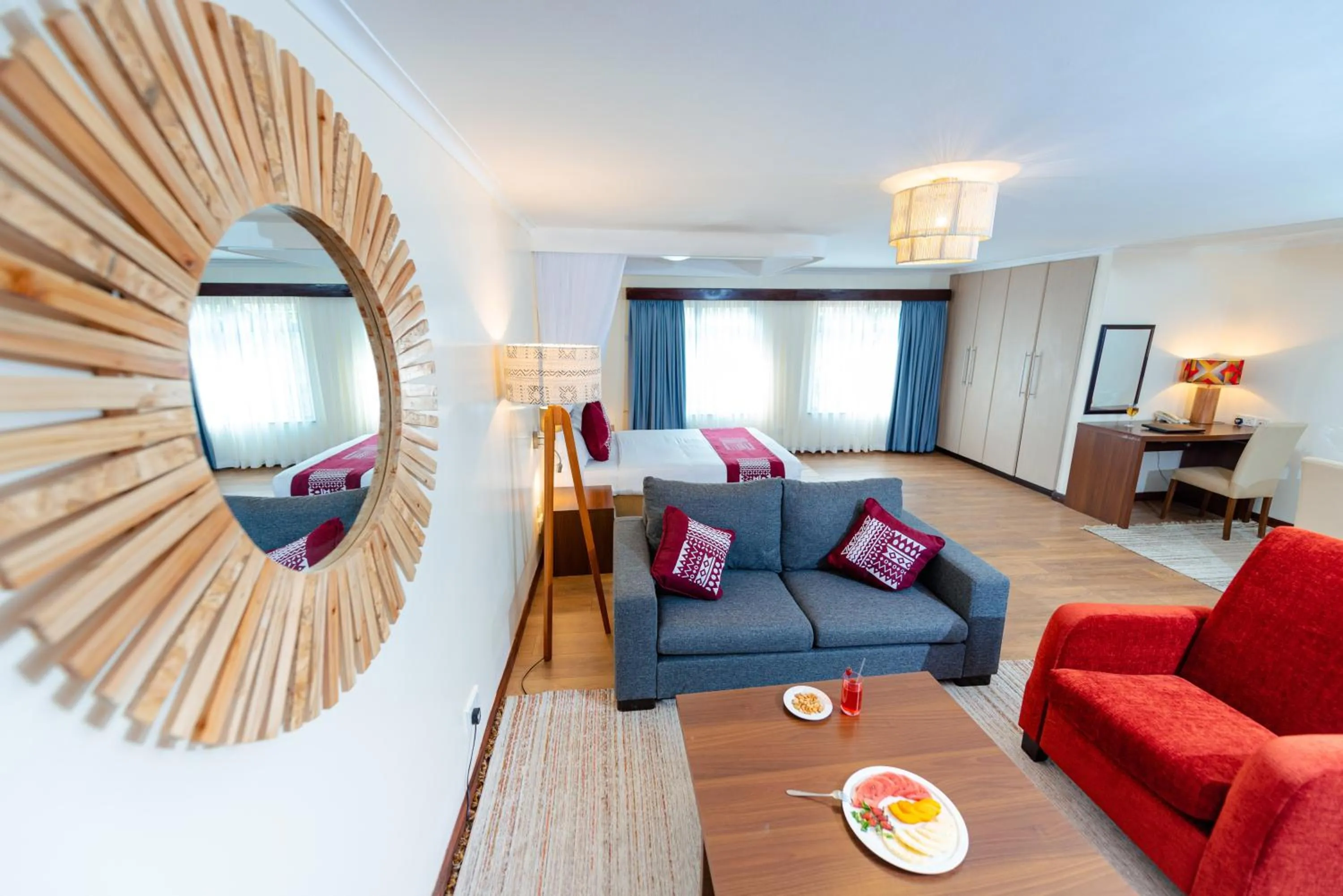 Living room, Bed in Heri Heights Hotel Apartments, SureStay Collection by Best Western