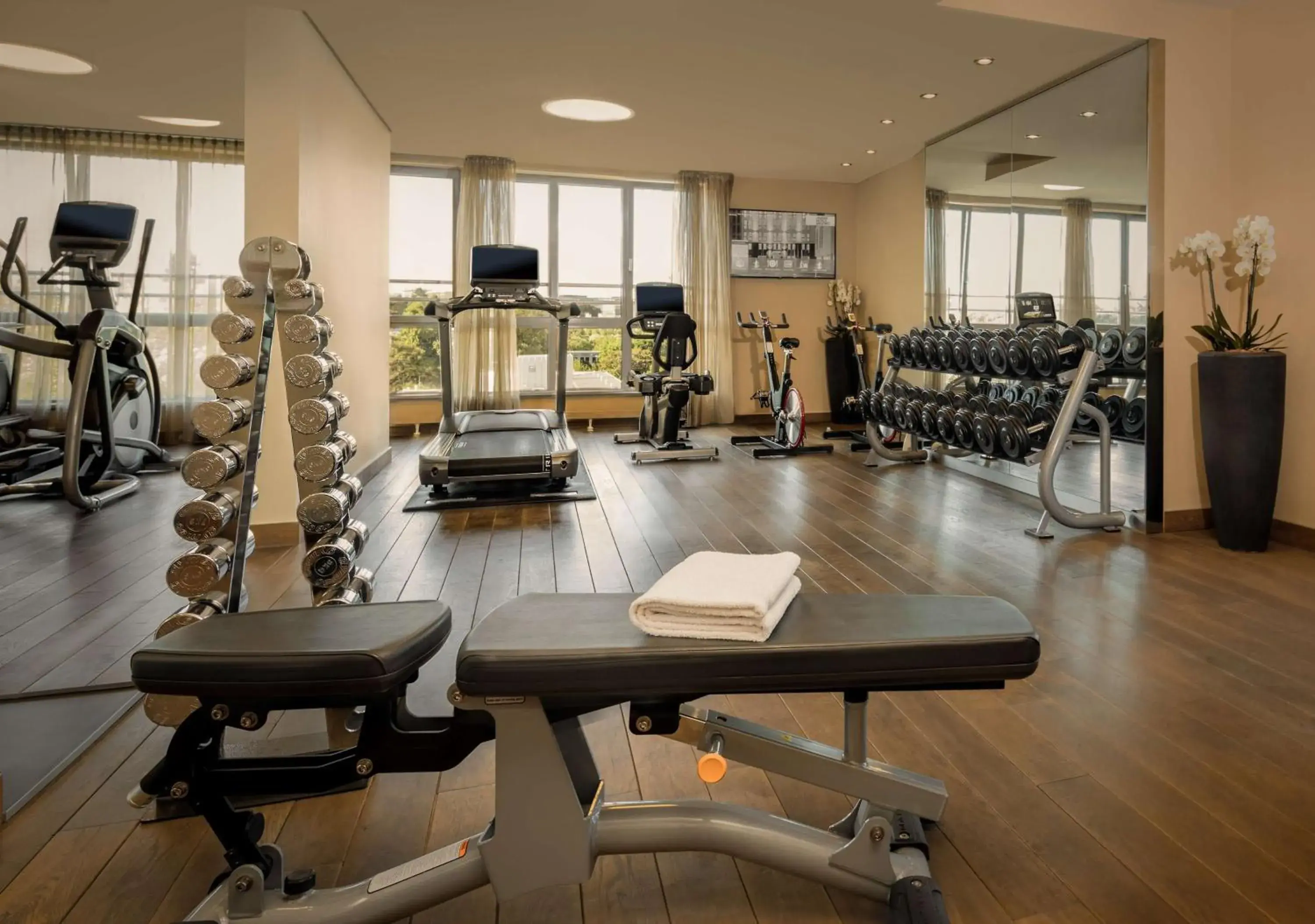Fitness centre/facilities in Lindner Hotel Vienna Am Belvedere, part of JdV by Hyatt Fitness centre/facilities in Lindner Hotel Vienna Am Belvedere, part of JdV by Hyatt