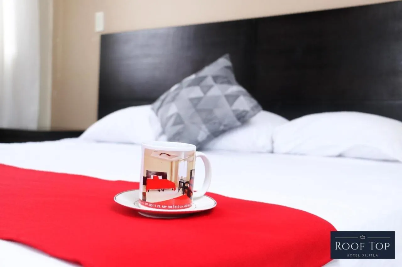 Coffee/tea facilities, Bed in ROOF TOP Hotel XILITLA