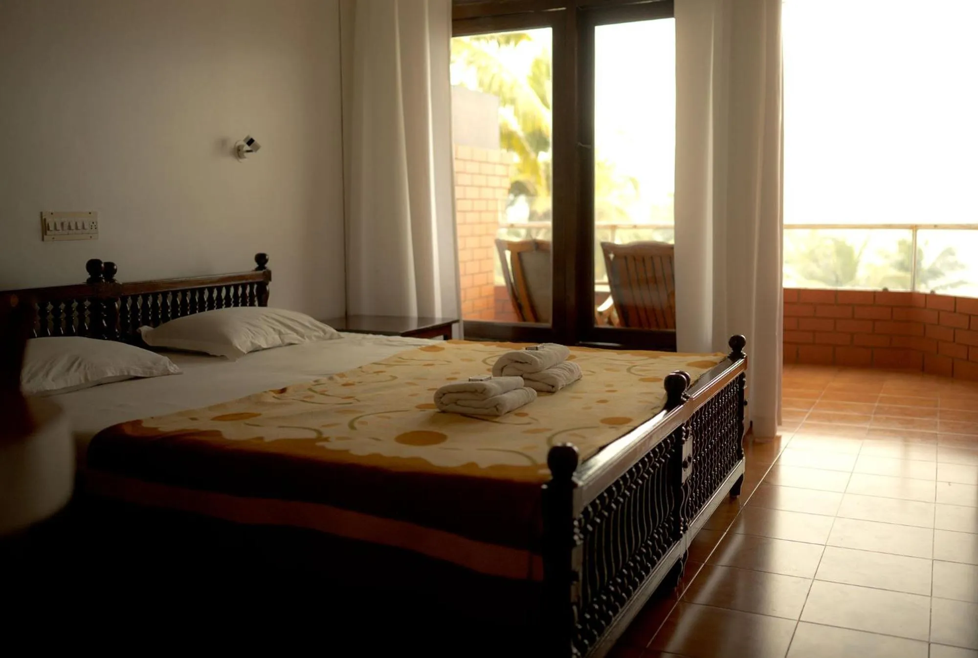 Bed in Vijaya Varma Beach Resort