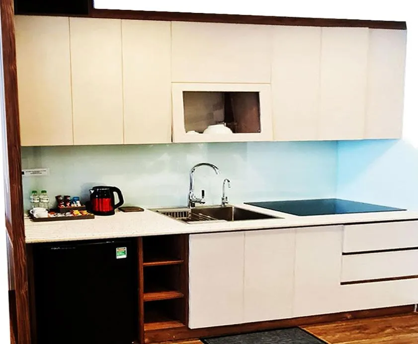 Kitchen or kitchenette in IRIS Hotel Hải Phòng