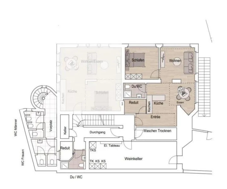 Floor plan in BERG & BERG APARTMENTS - Spiez Self-Check-in