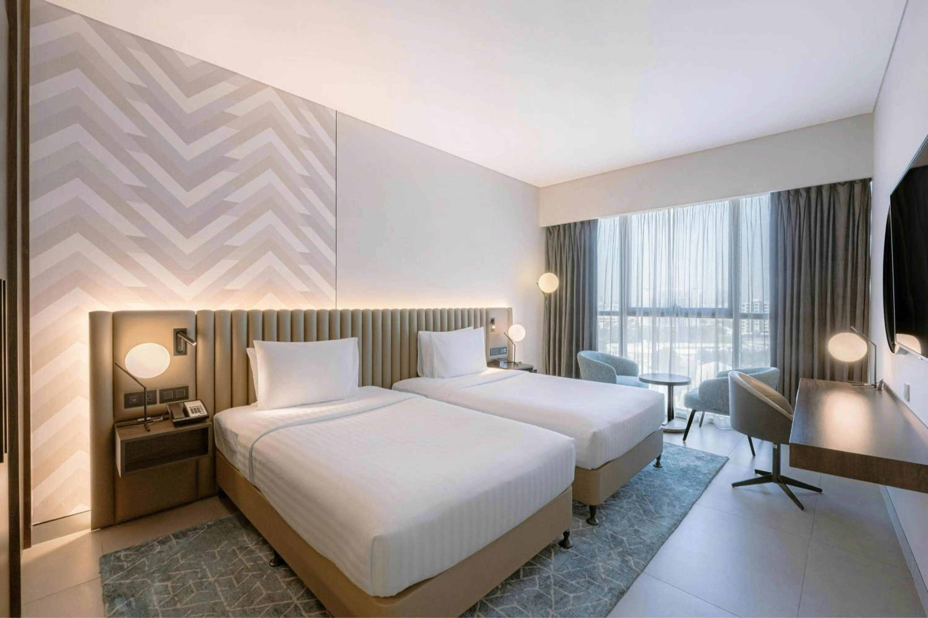 Bedroom, Bed in Courtyard by Marriott World Trade Centre, Dubai