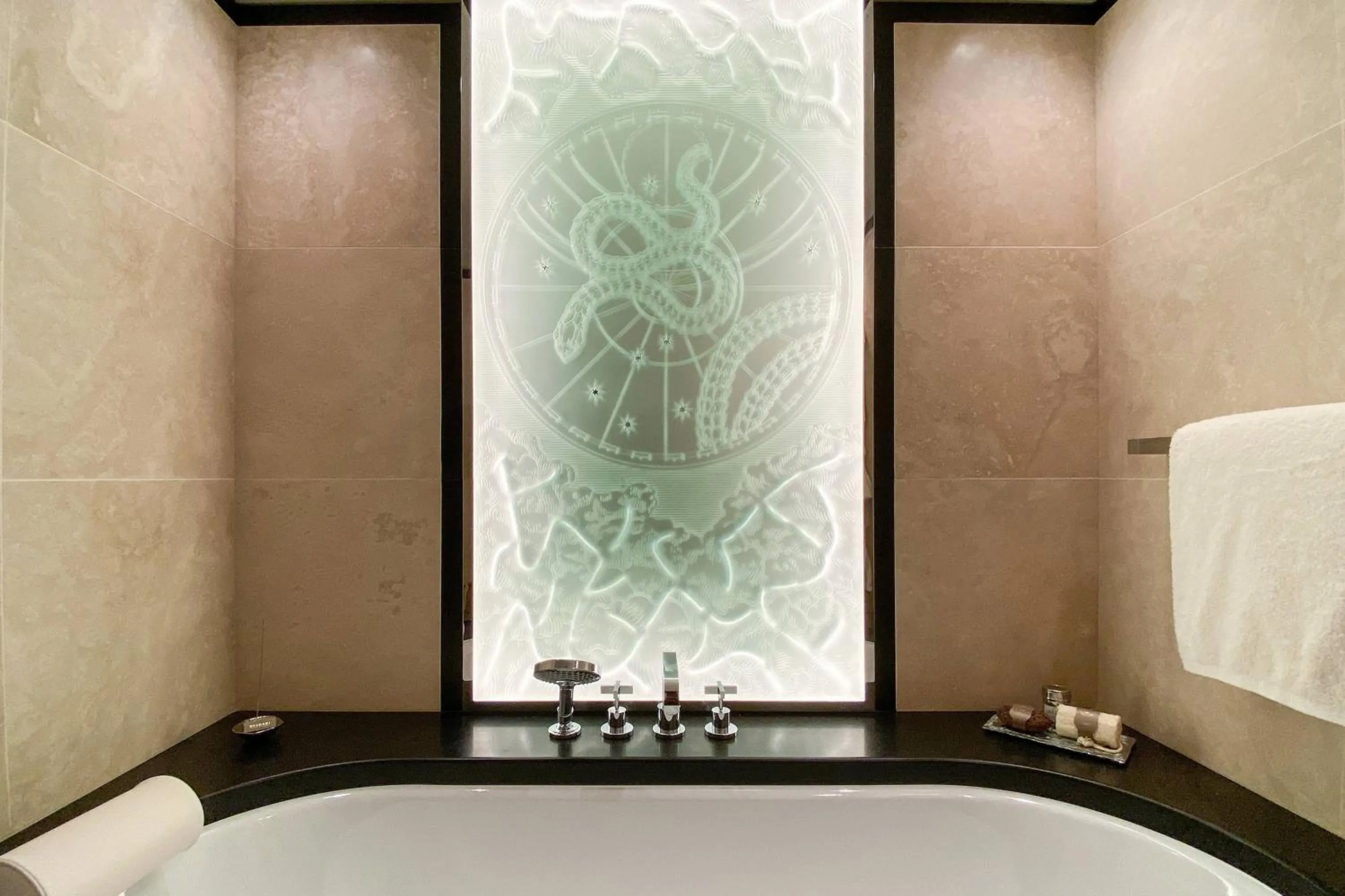 Bathroom in Bvlgari Hotel Paris