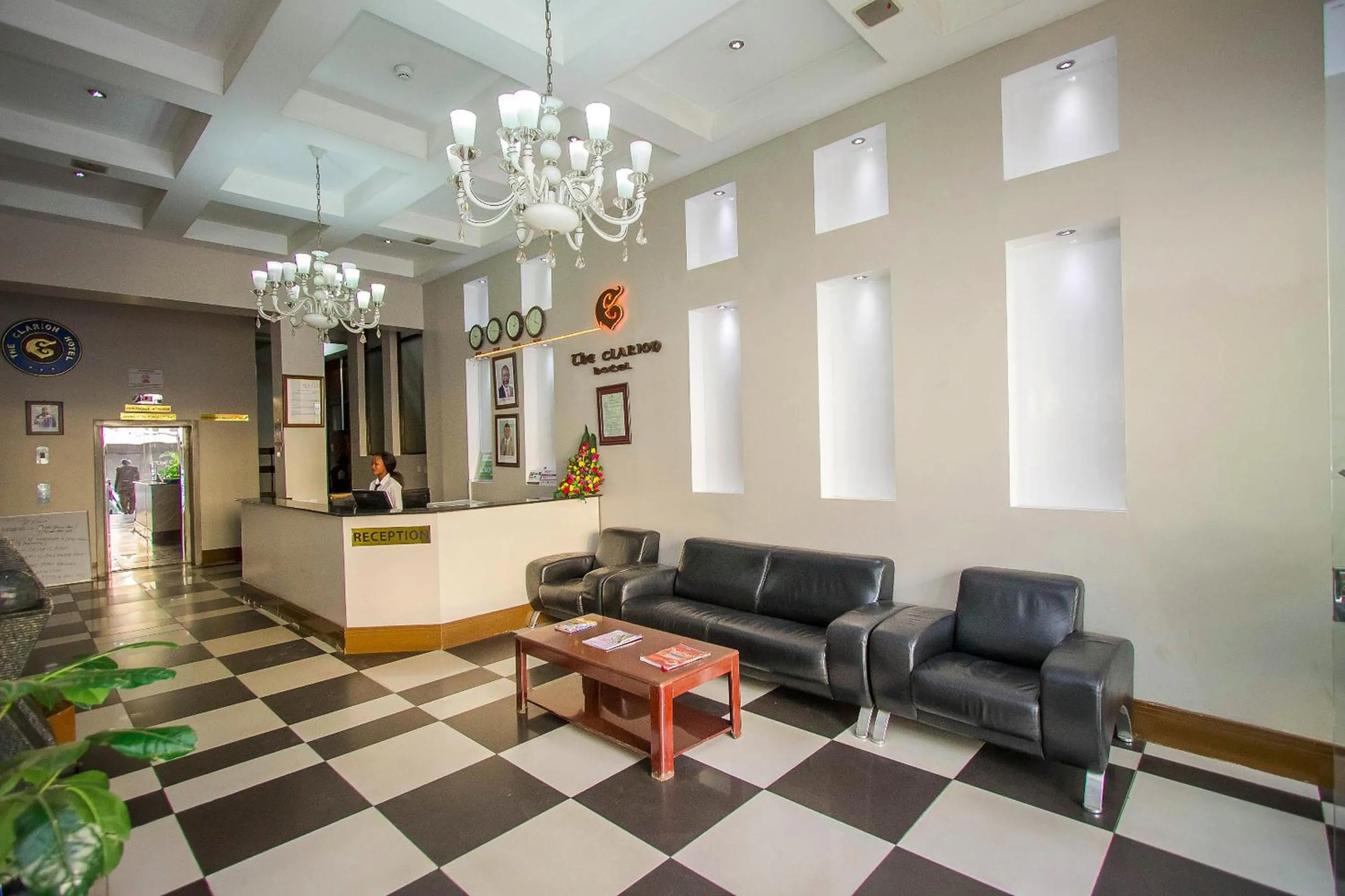 Seating area in The Clarion Hotel