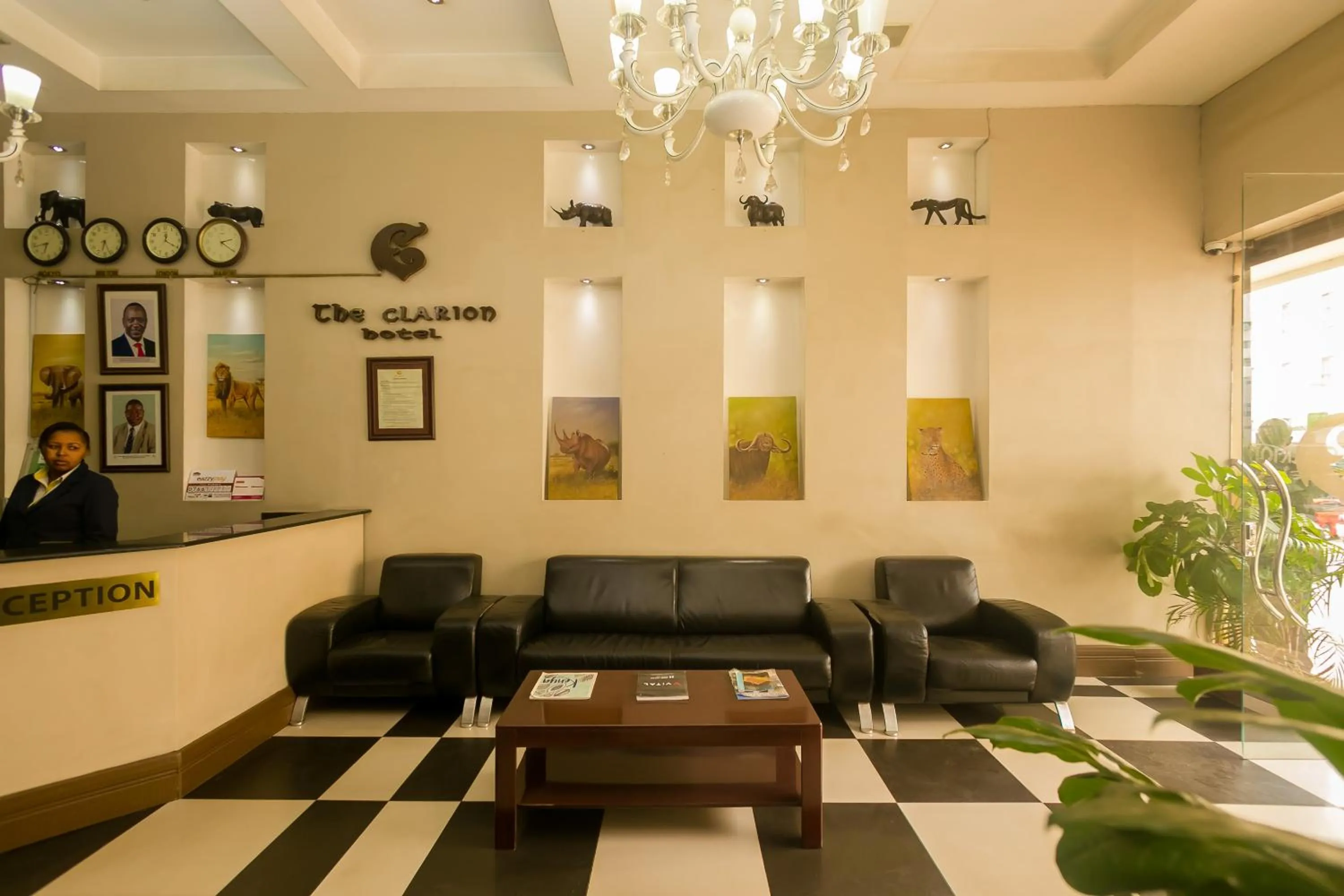 Lobby or reception in The Clarion Hotel