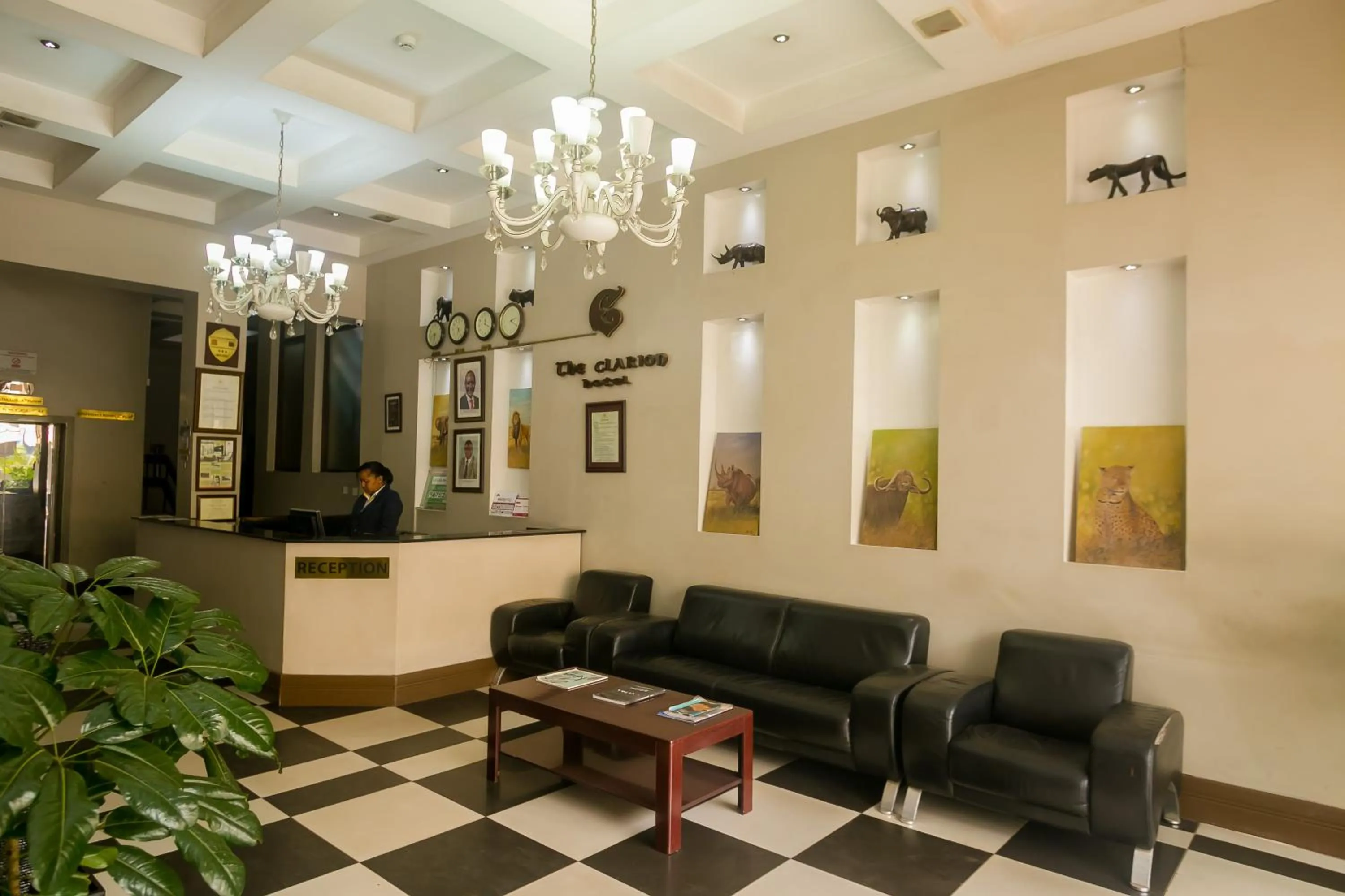 Seating area in The Clarion Hotel