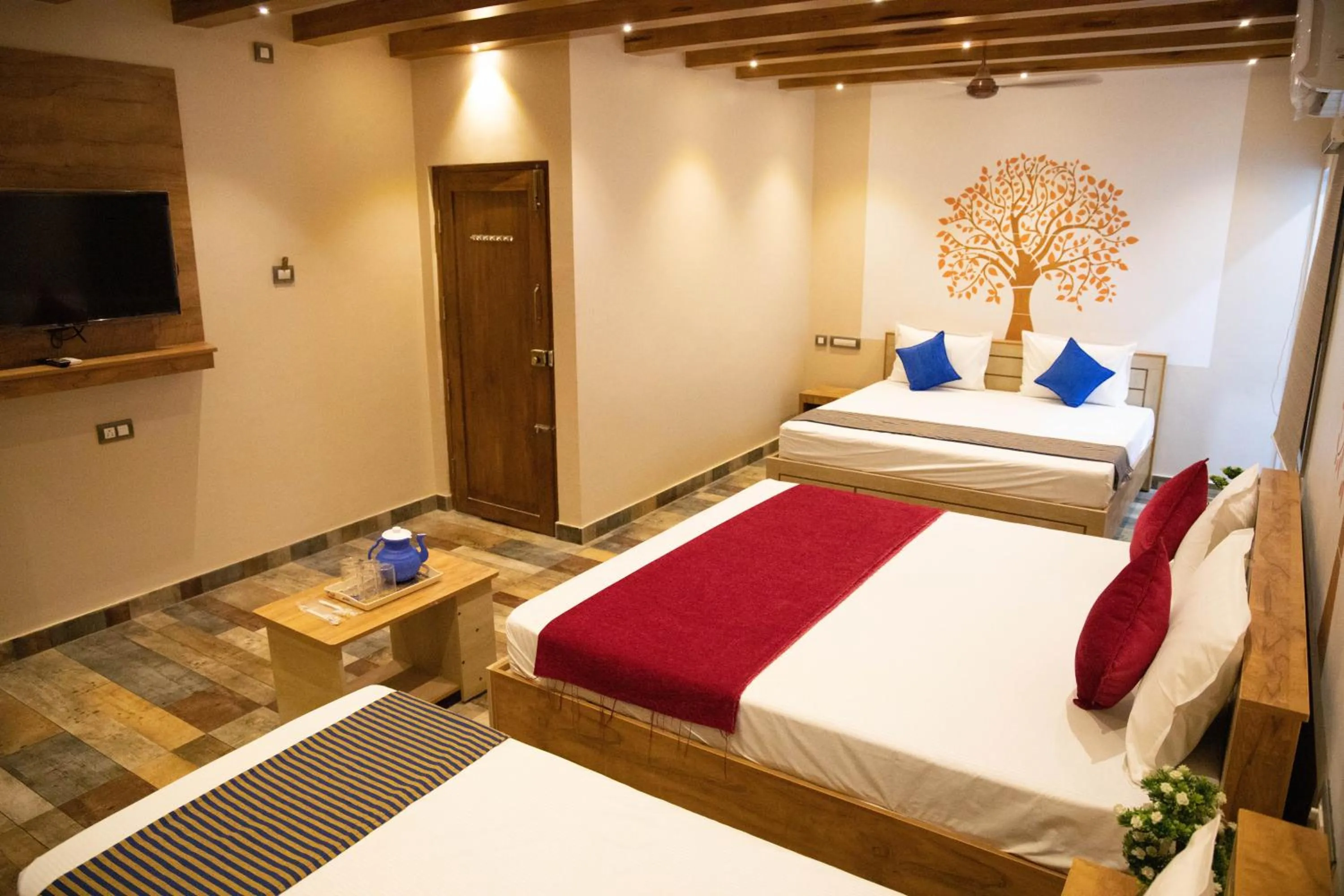 Bed in Hotel Ganesh Palace