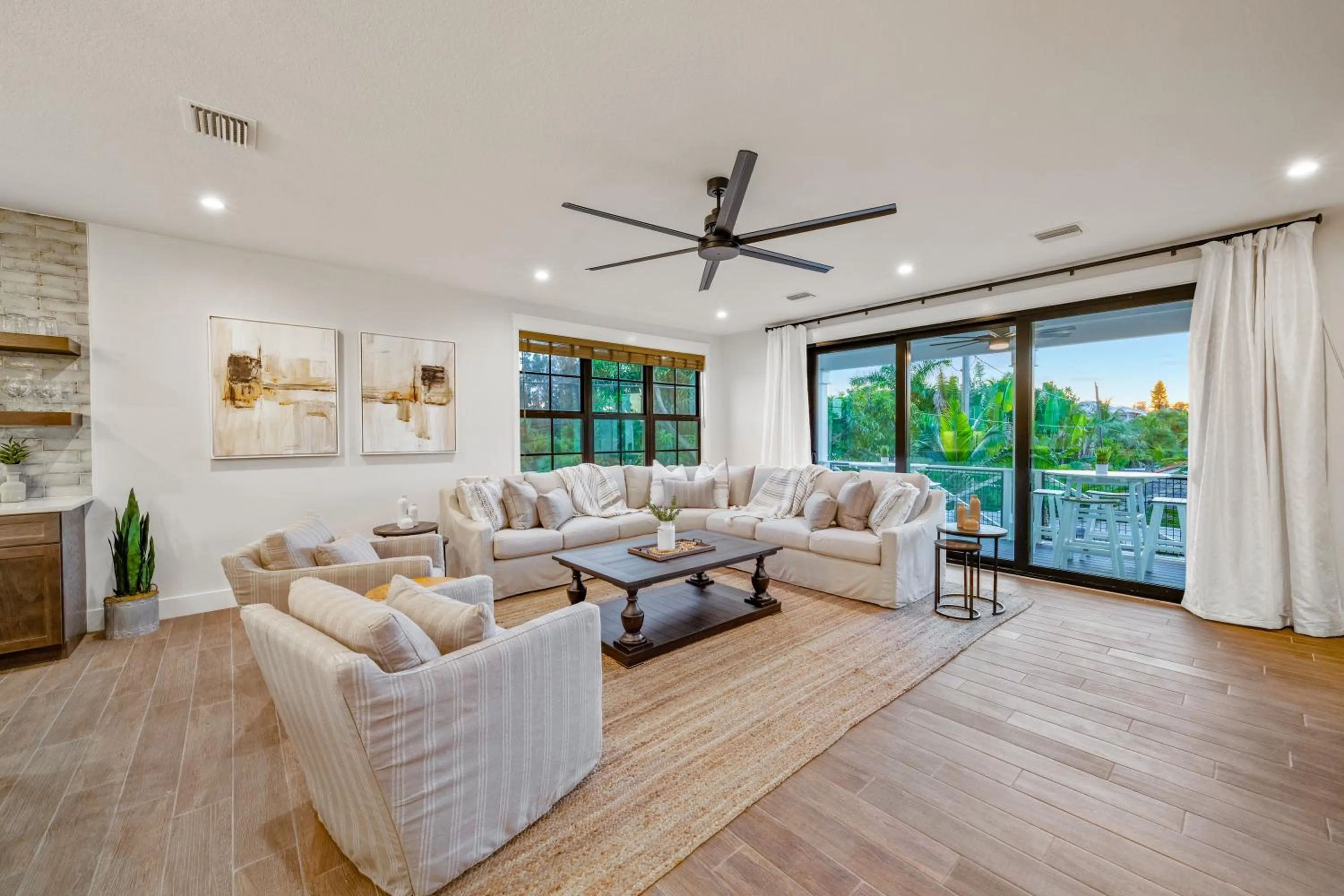 Living room in Crescent Beach House