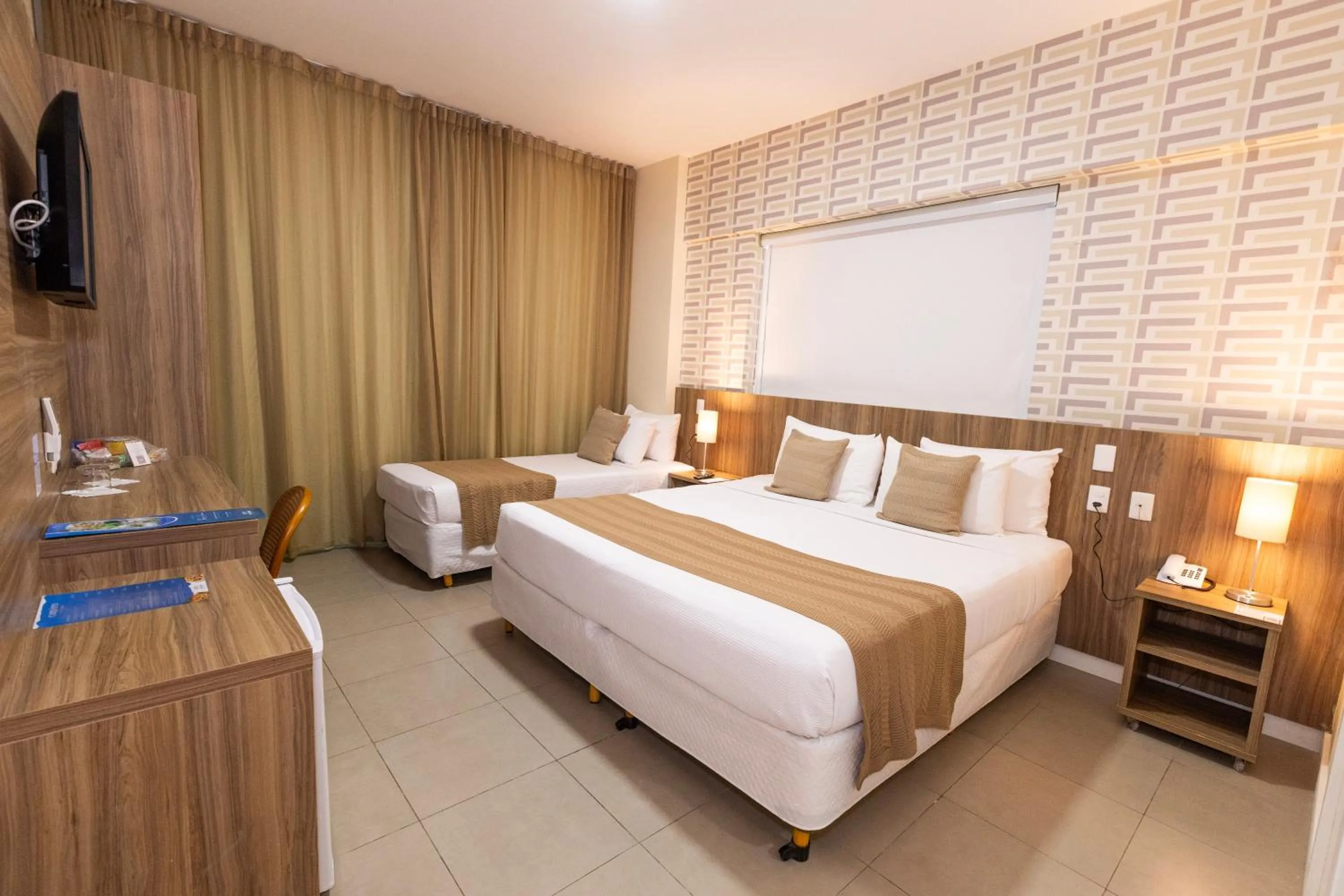 Bed in Mais Hotel Aeroporto Salvador