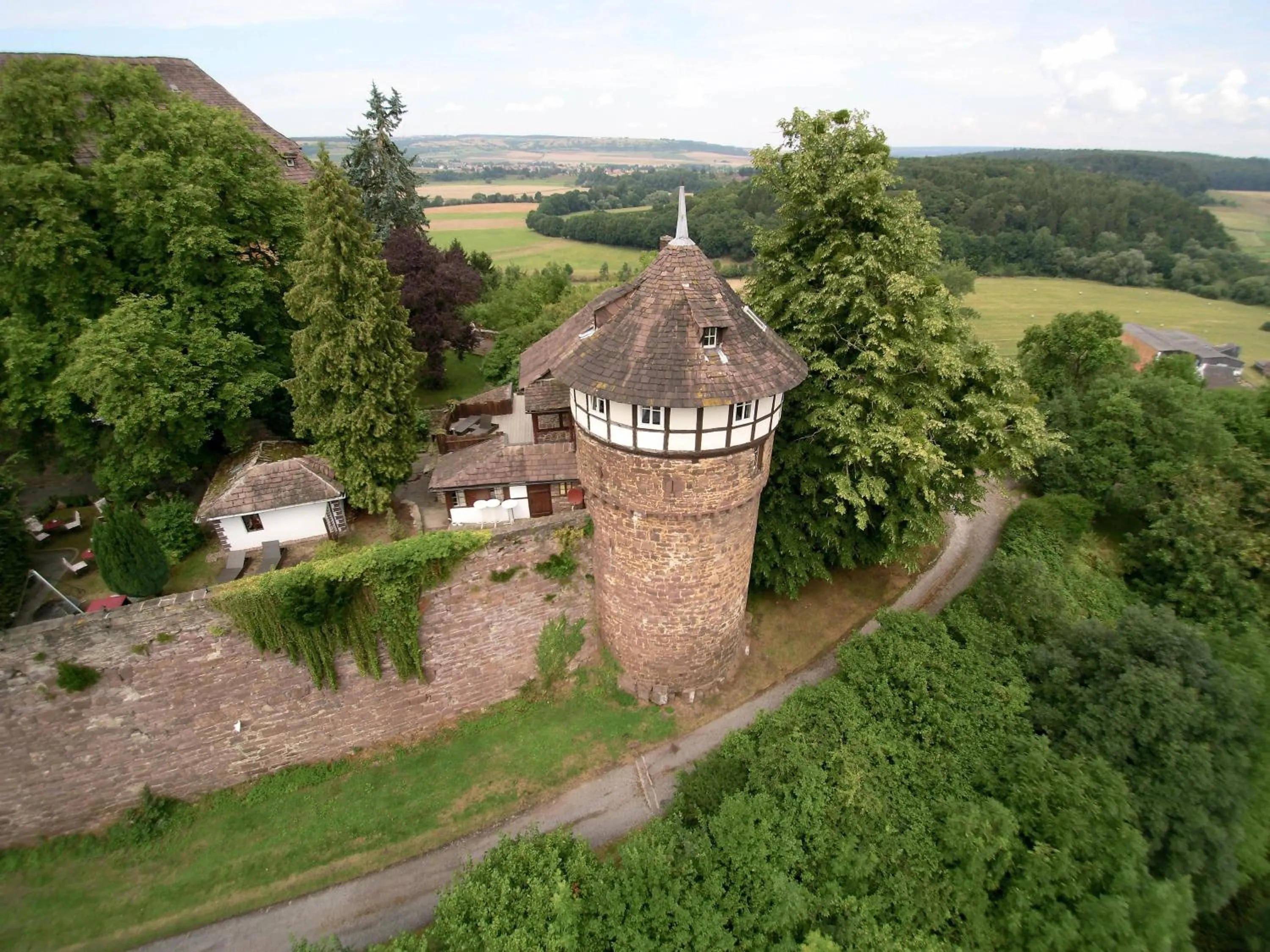 Bird's eye view in Hotel Burg Trendelburg