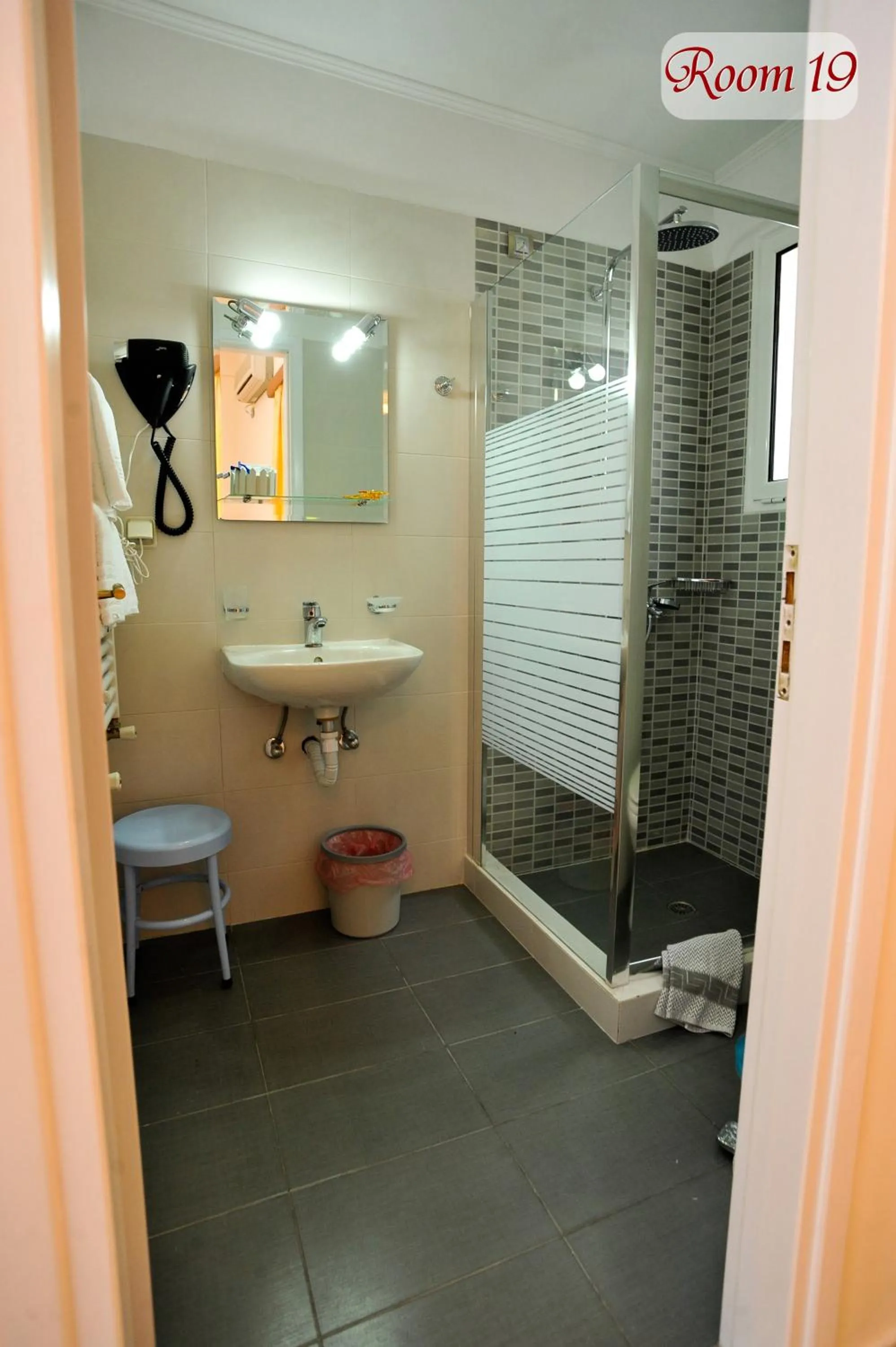 Bathroom in Apollon Hotel