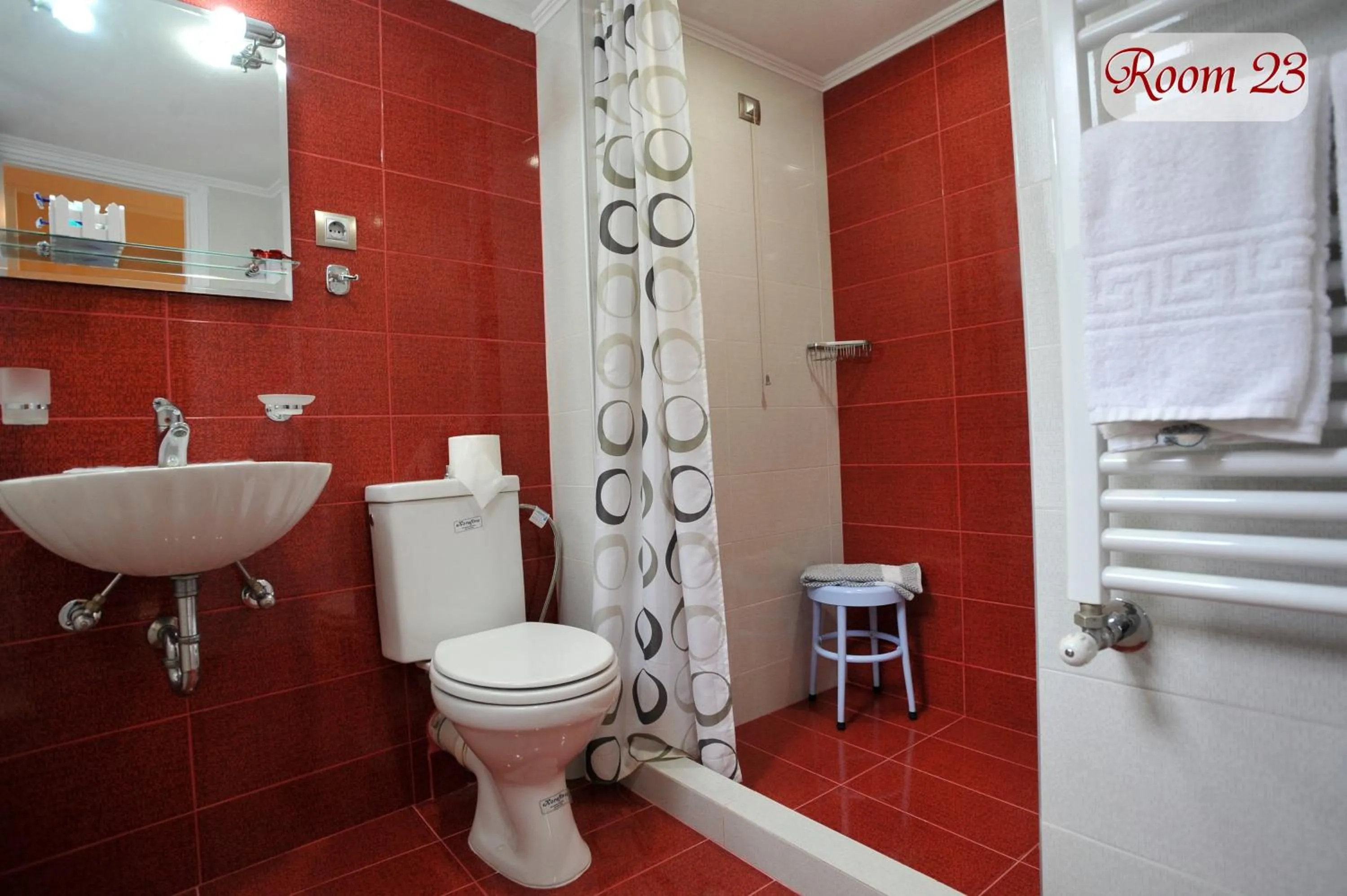 Bathroom in Apollon Hotel