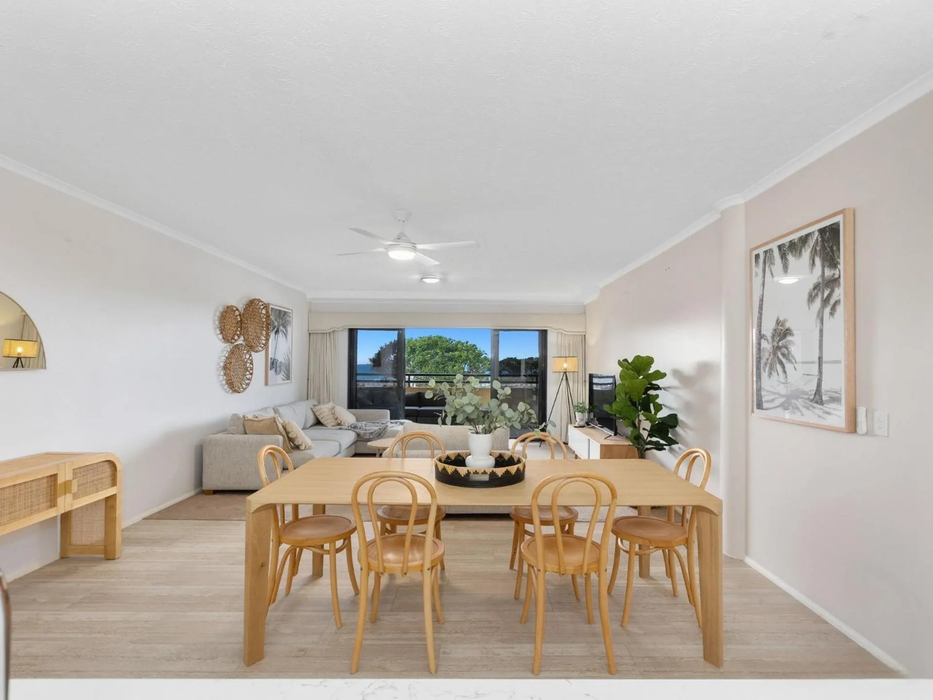 Living room in Kingscliff Paradise with Ocean Views