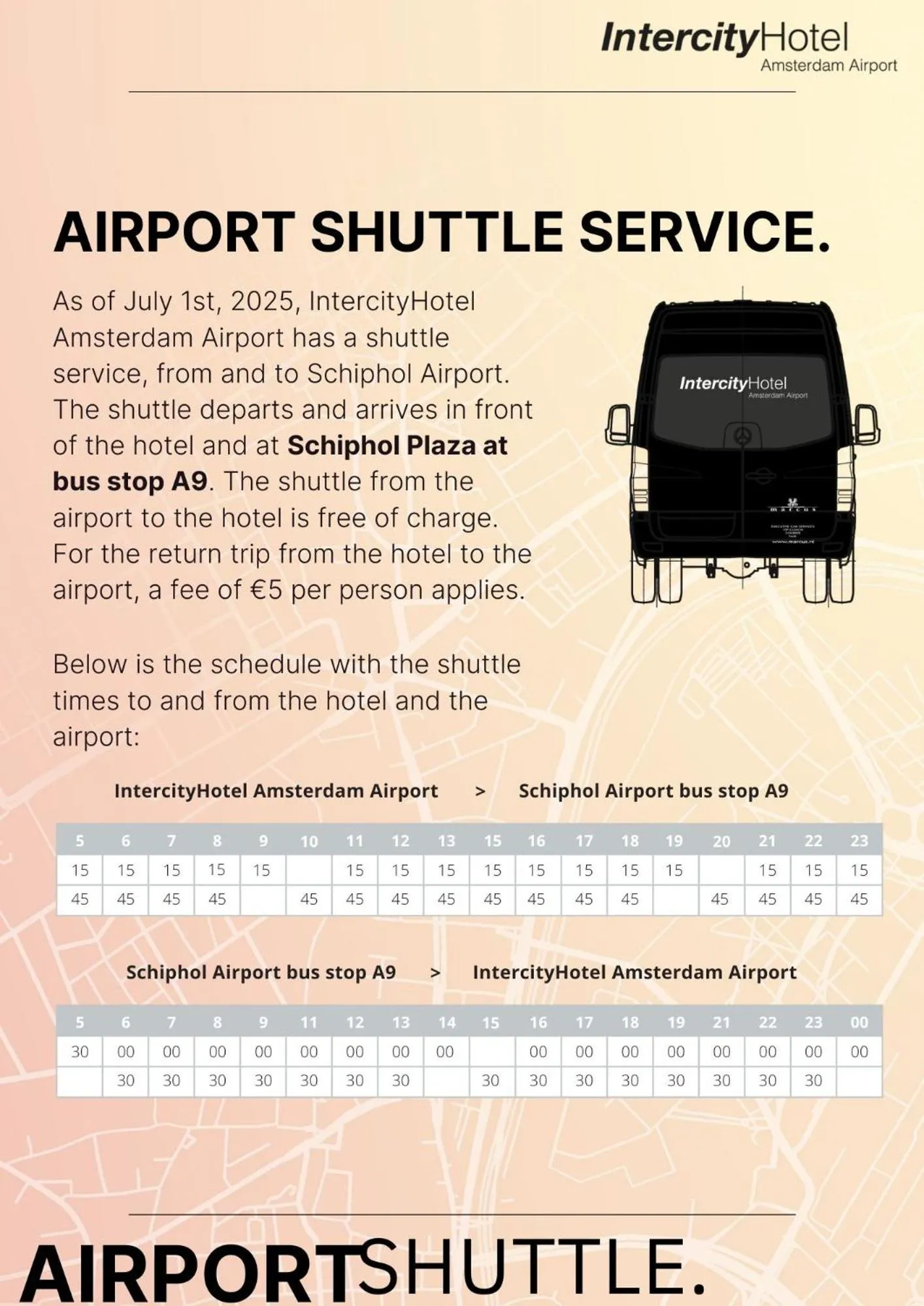 shuttle in IntercityHotel Amsterdam Schiphol Airport