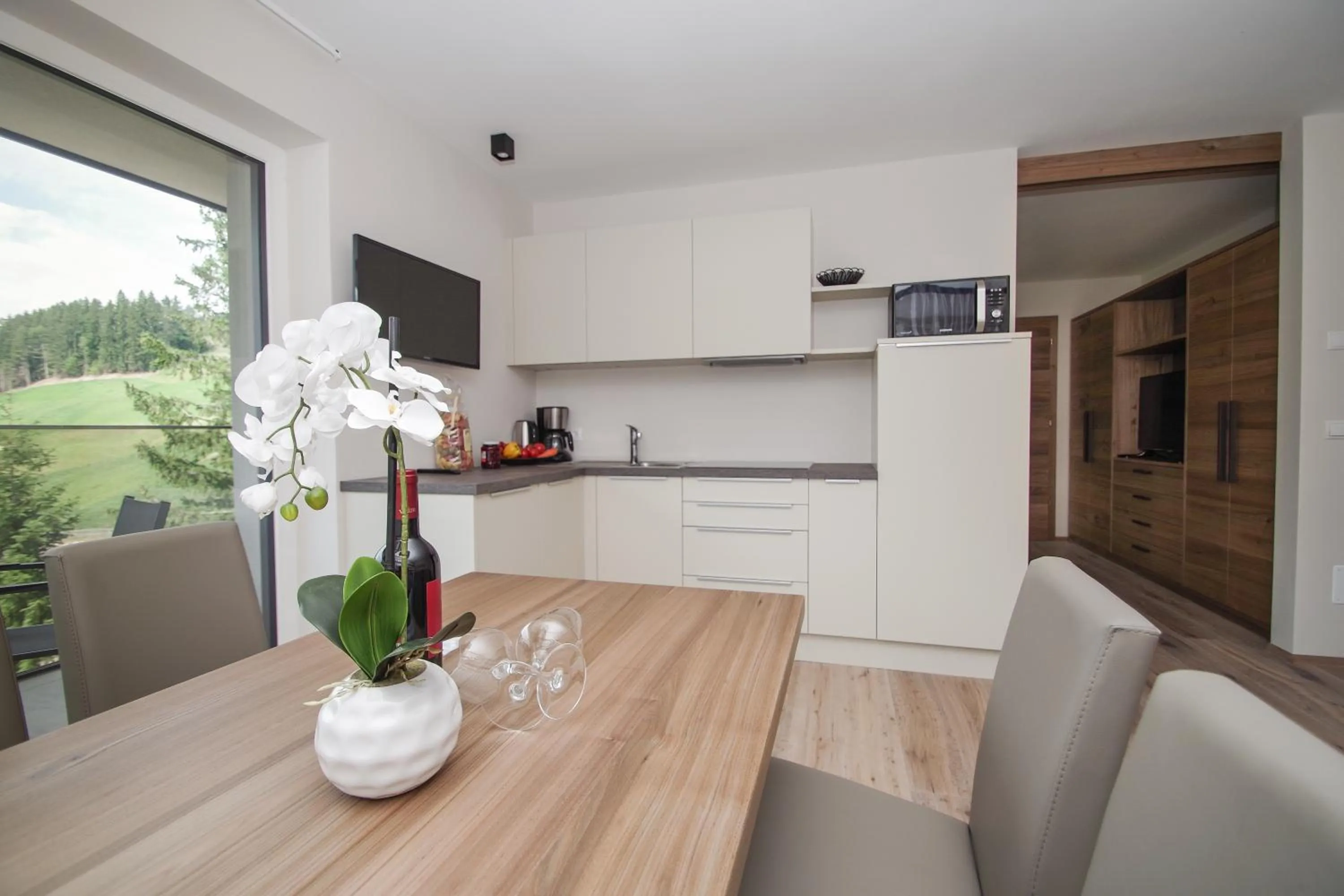 Kitchen or kitchenette in Apartment Hotel Christine