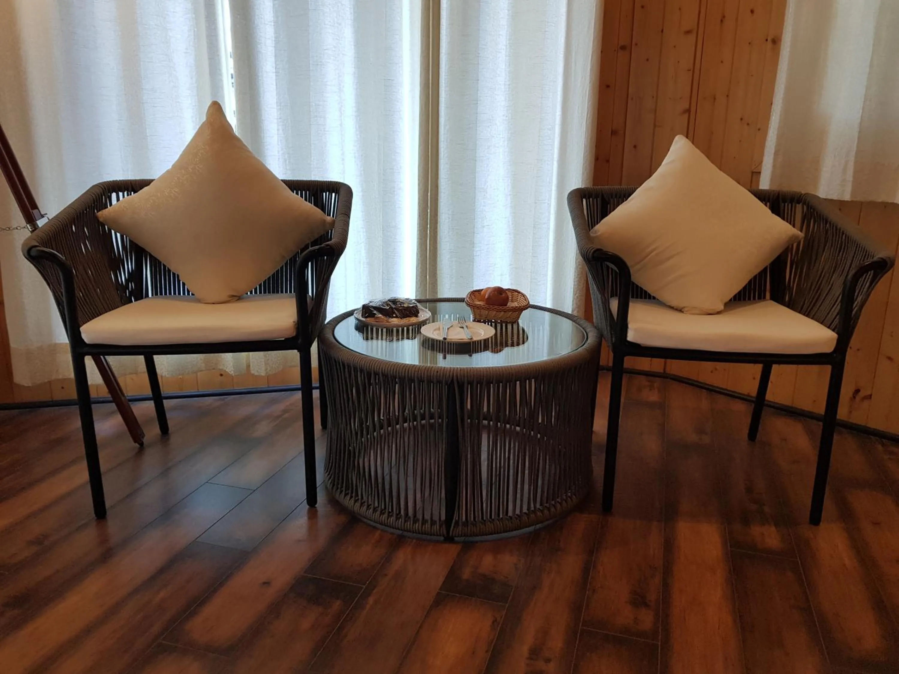 Seating area in The Woods Retreat