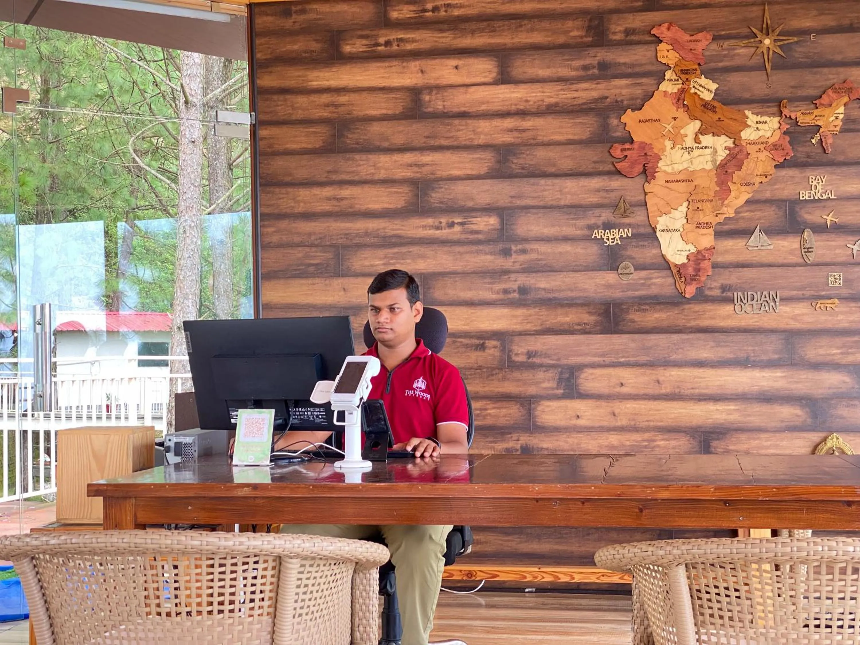 Lobby or reception in The Woods Retreat