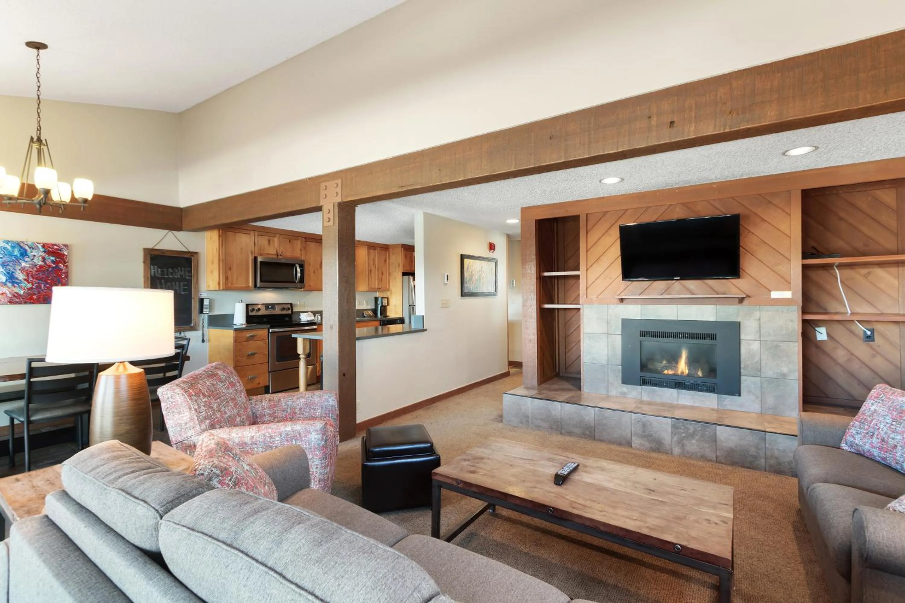 Living room in Gold Point Resort Breckenridge by Vacatia