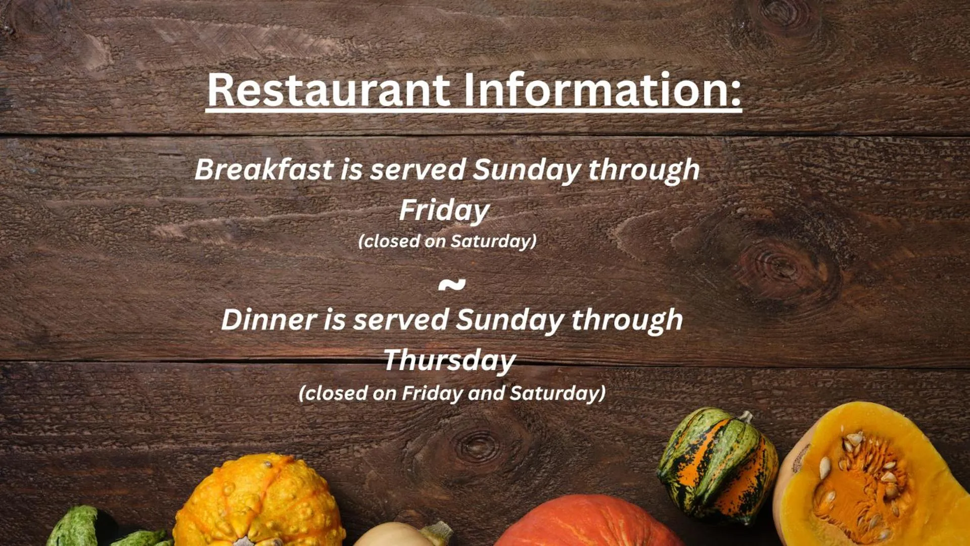 Restaurant/places to eat in Sleepy Hollow Hotel