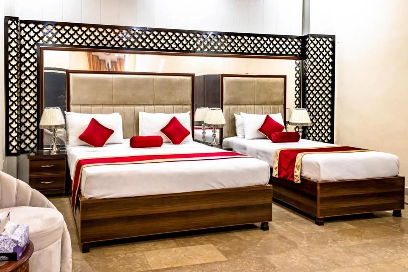 Bed in Rose Palace Hotel, Gulberg
