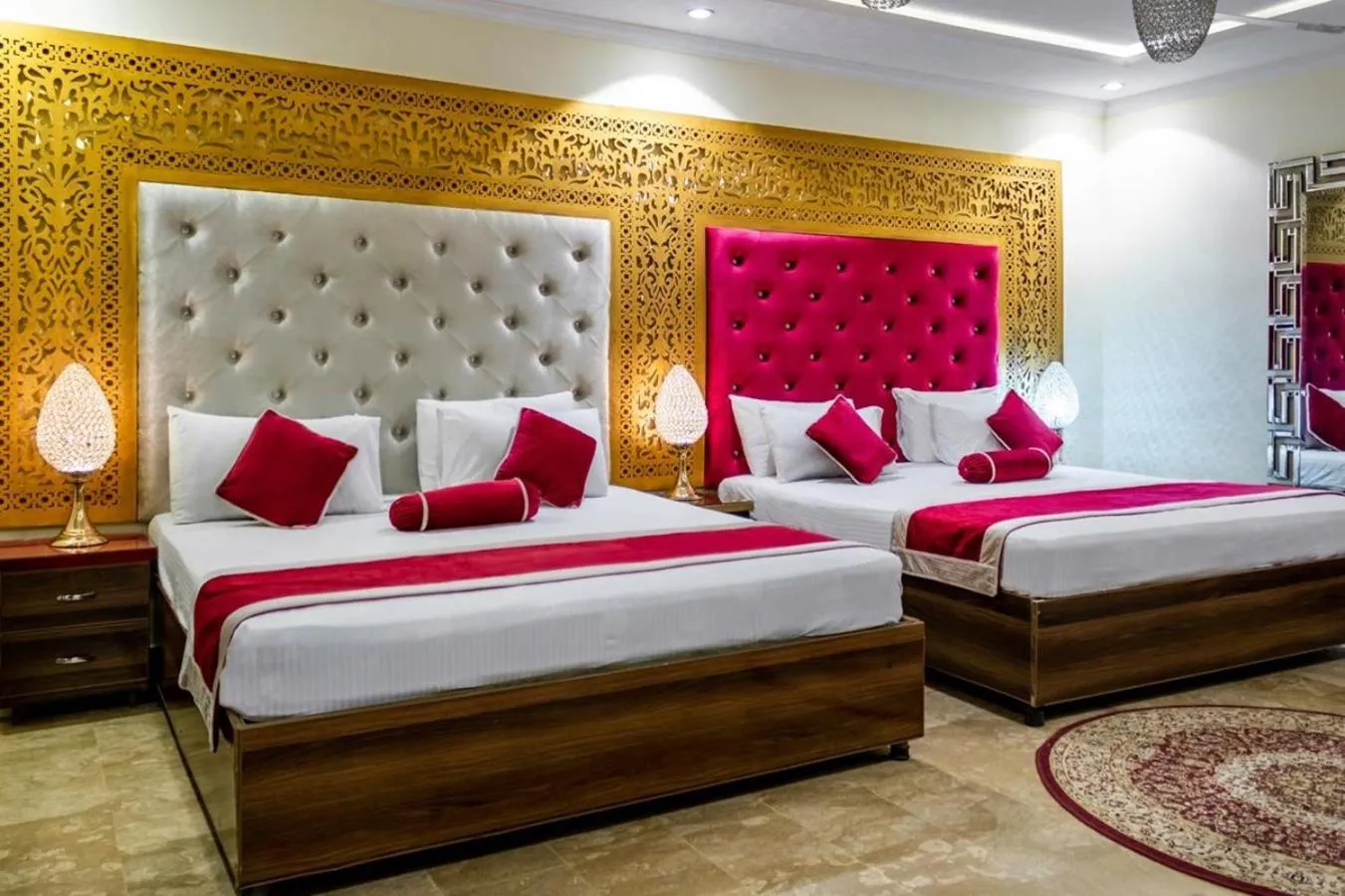 Bed in Rose Palace Hotel, Gulberg
