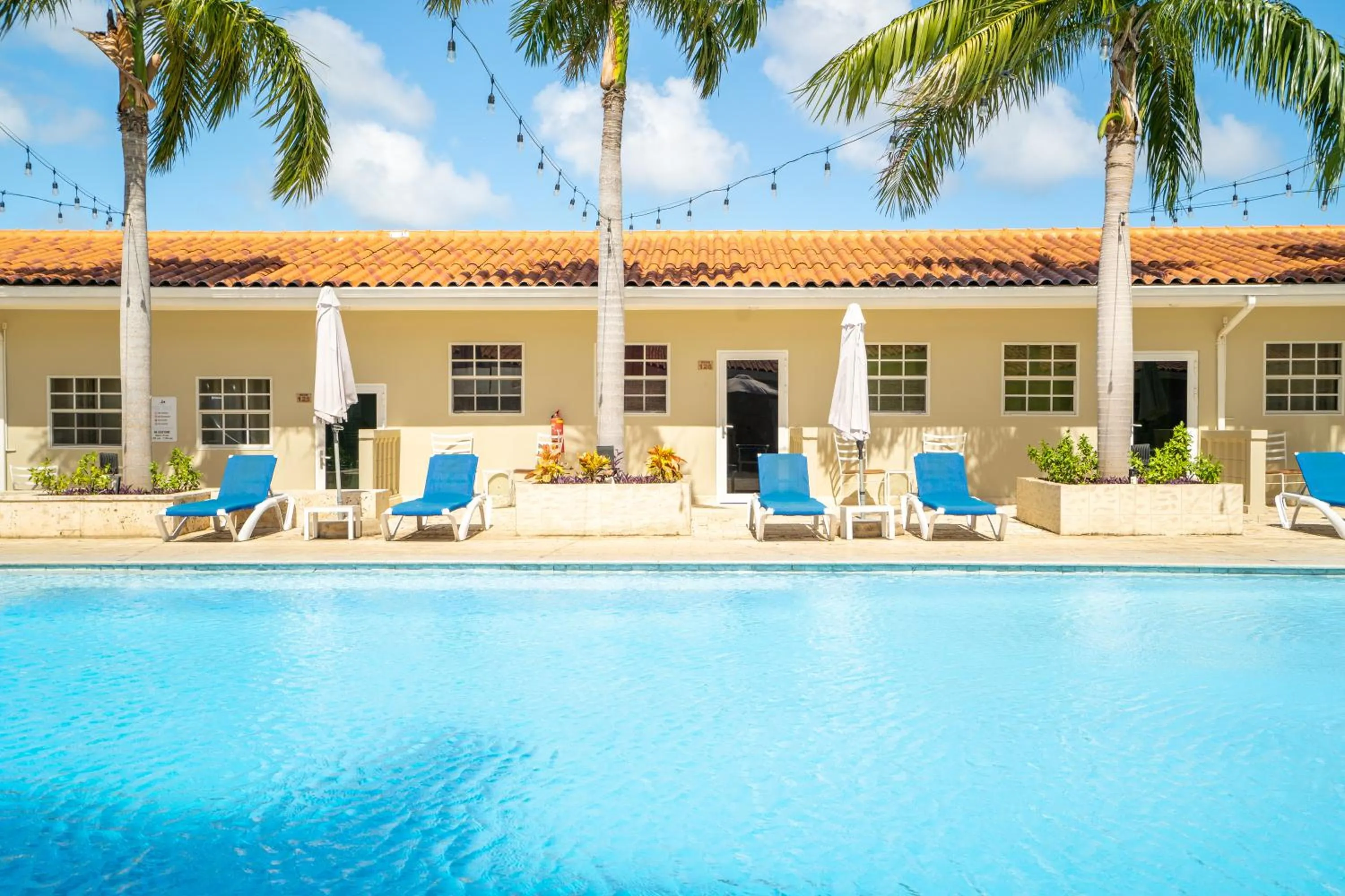 Pool view in Delynne Boutique Hotel