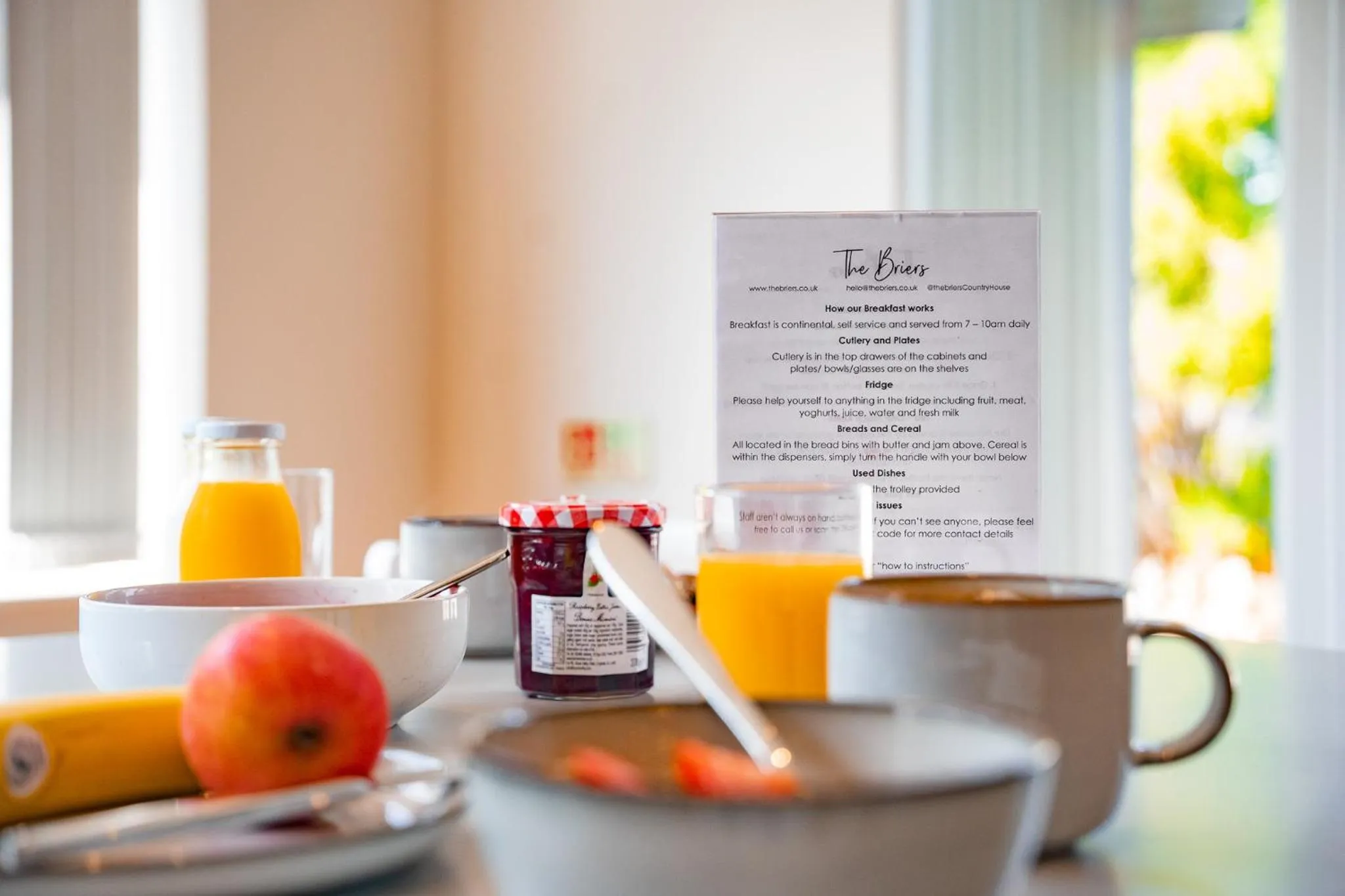 Food and drinks in The Briers Country House