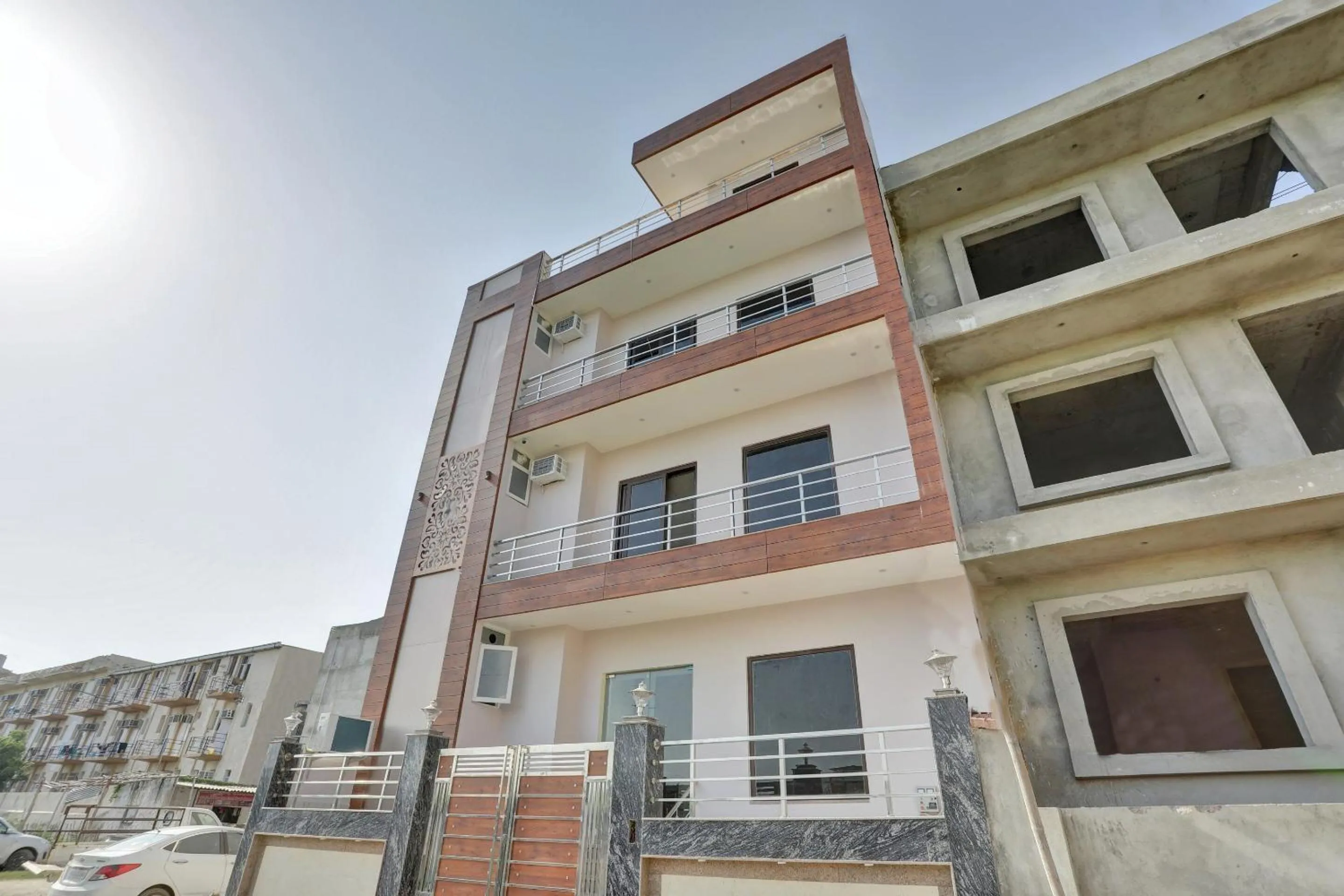 Facade/entrance in Collection O Raksha Inn Near PVR Ansal Plaza Greater Noida